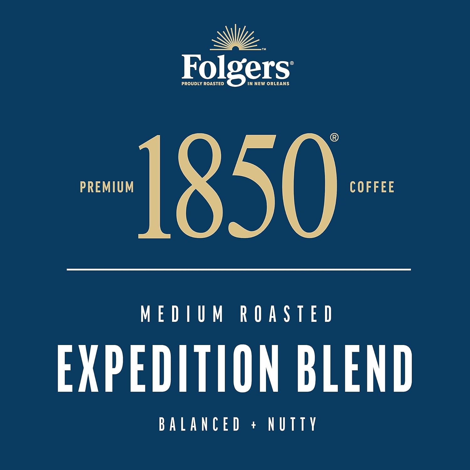 1850 by Folgers Pioneer Blend Medium Roast Coffee, 10 Keurig K-Cup Pods - View 6