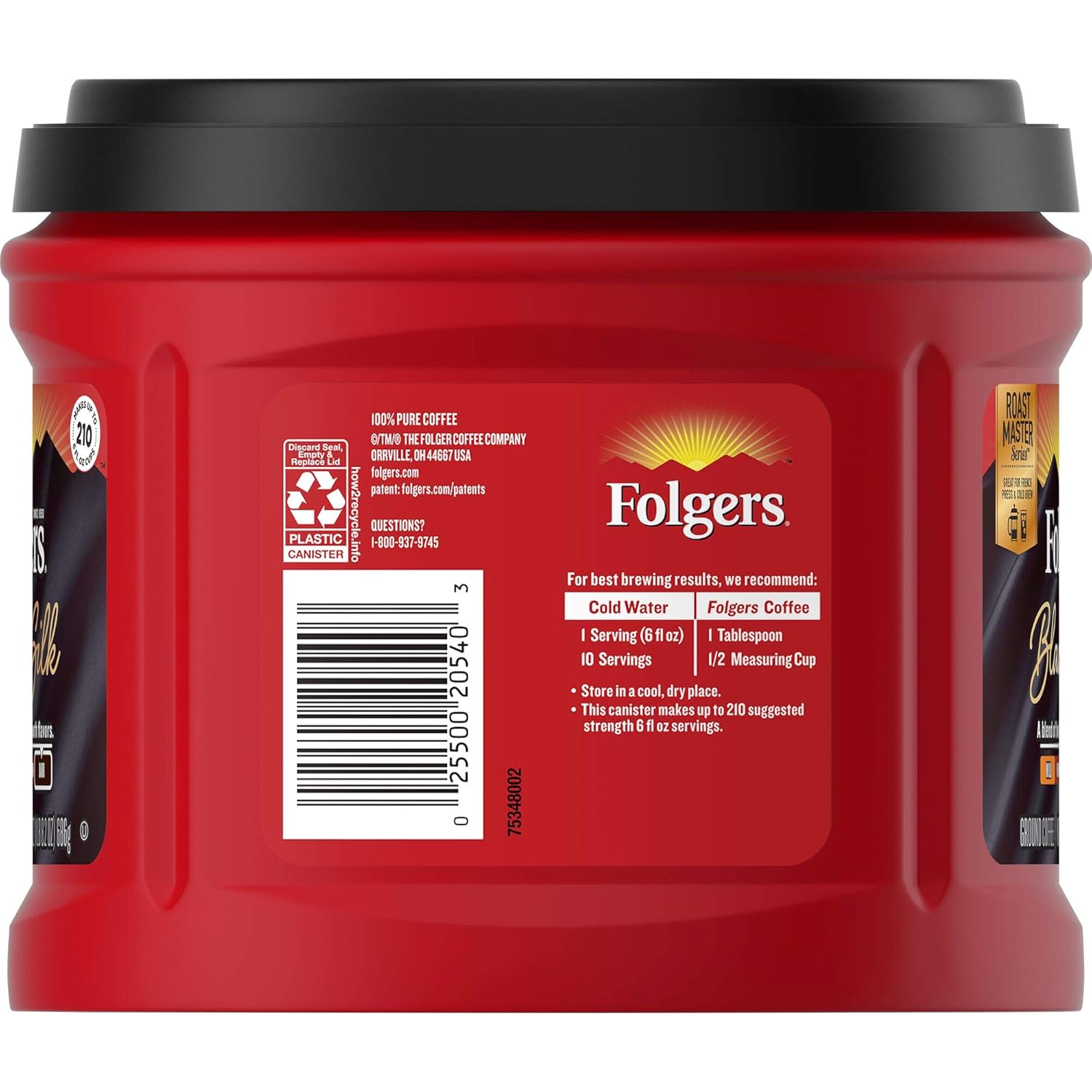 Folgers Black Silk Dark Roast Ground Coffee, 24.2 Ounces - View 2