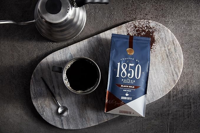 1850 Black Gold Dark Roast Ground Coffee, 12 oz - View 3