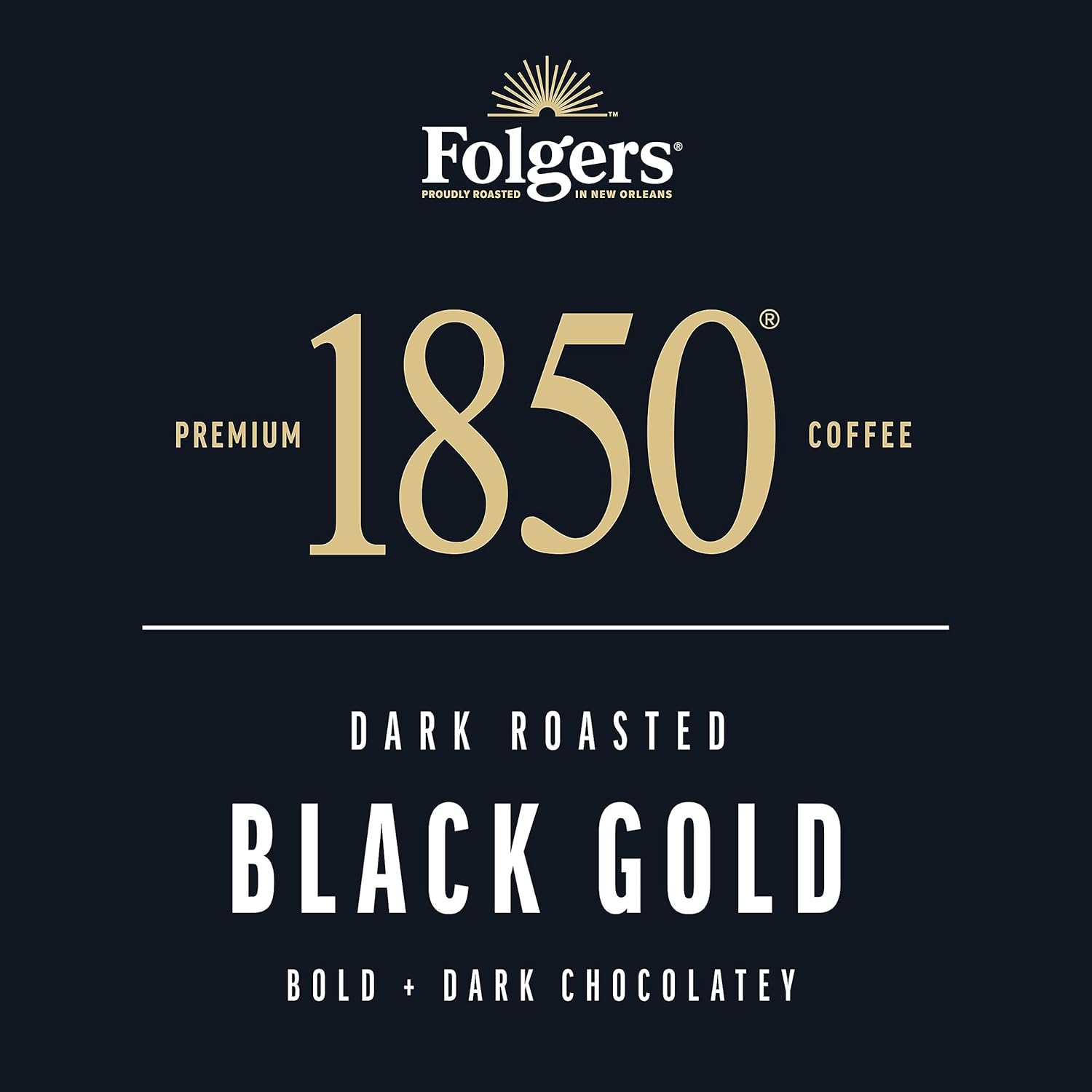 1850 Black Gold Dark Roast Ground Coffee, 12 oz - View 6
