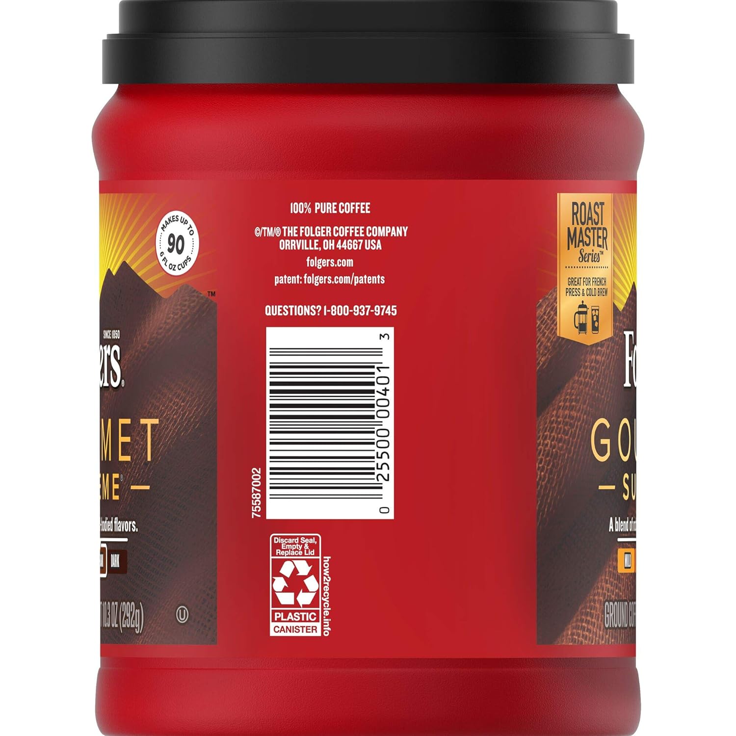 Folgers Gourmet Supreme Medium Dark Roast Ground Coffee, 10.3 Ounces - View 2