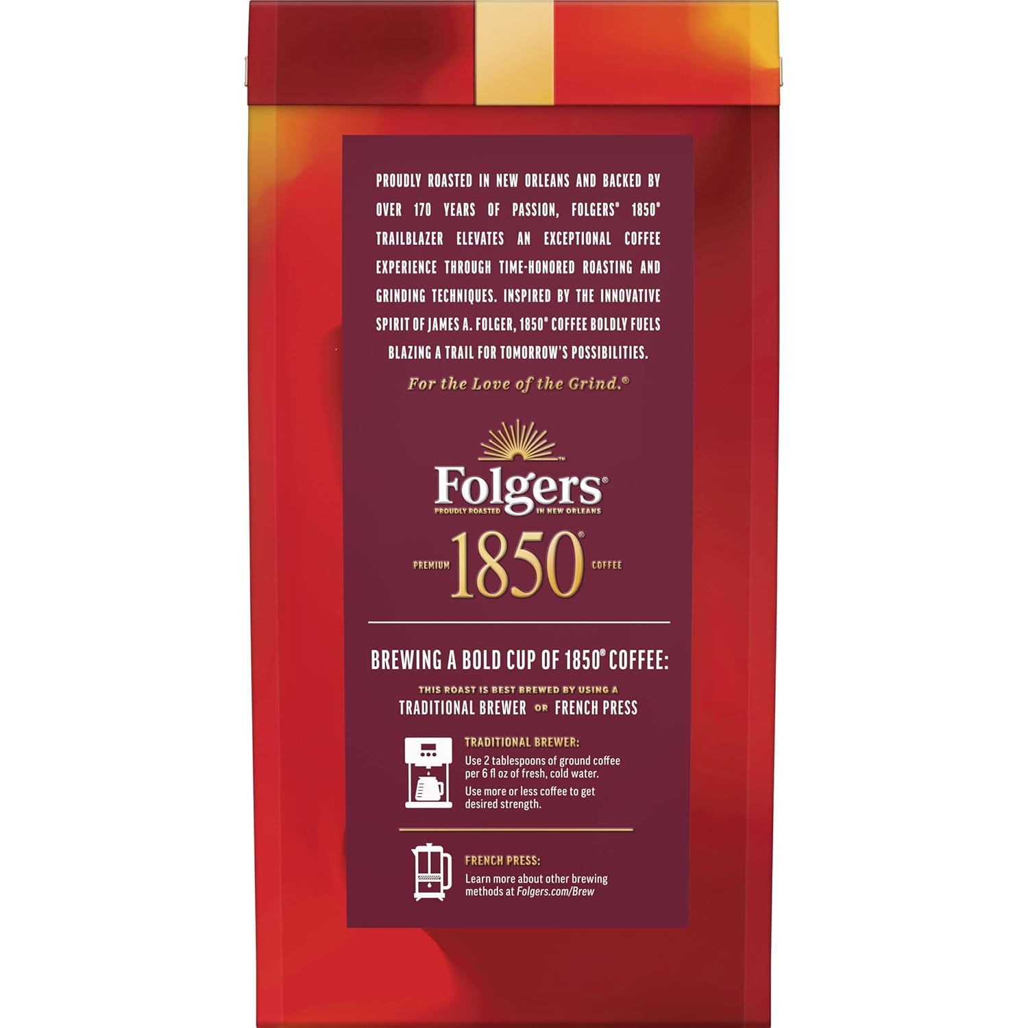 1850 Trailblazer Medium-Dark Roast Ground Coffee, 12 oz - View 2