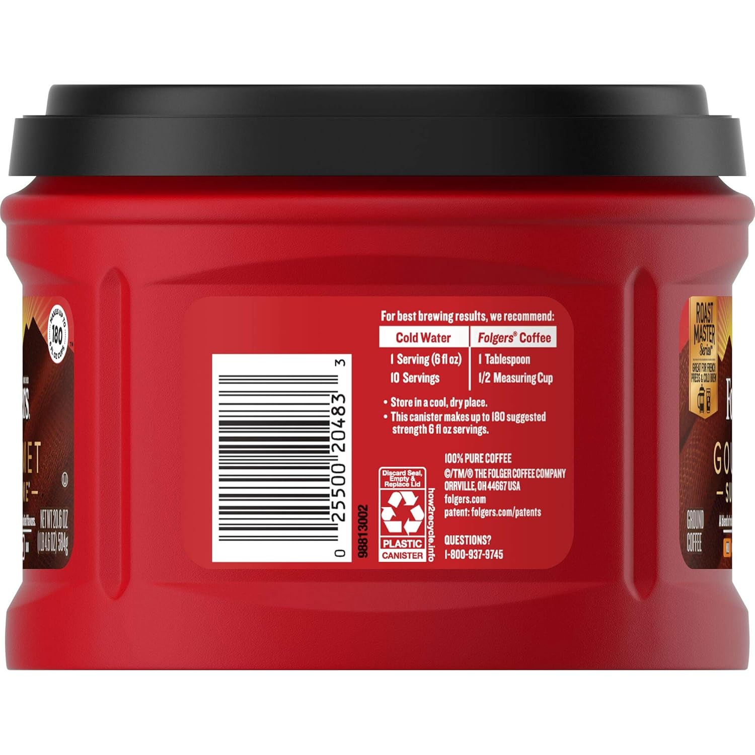 Folgers Gourmet Supreme Medium Dark Roast Ground Coffee, 20.6 Ounces (Pack of 3) - View 2