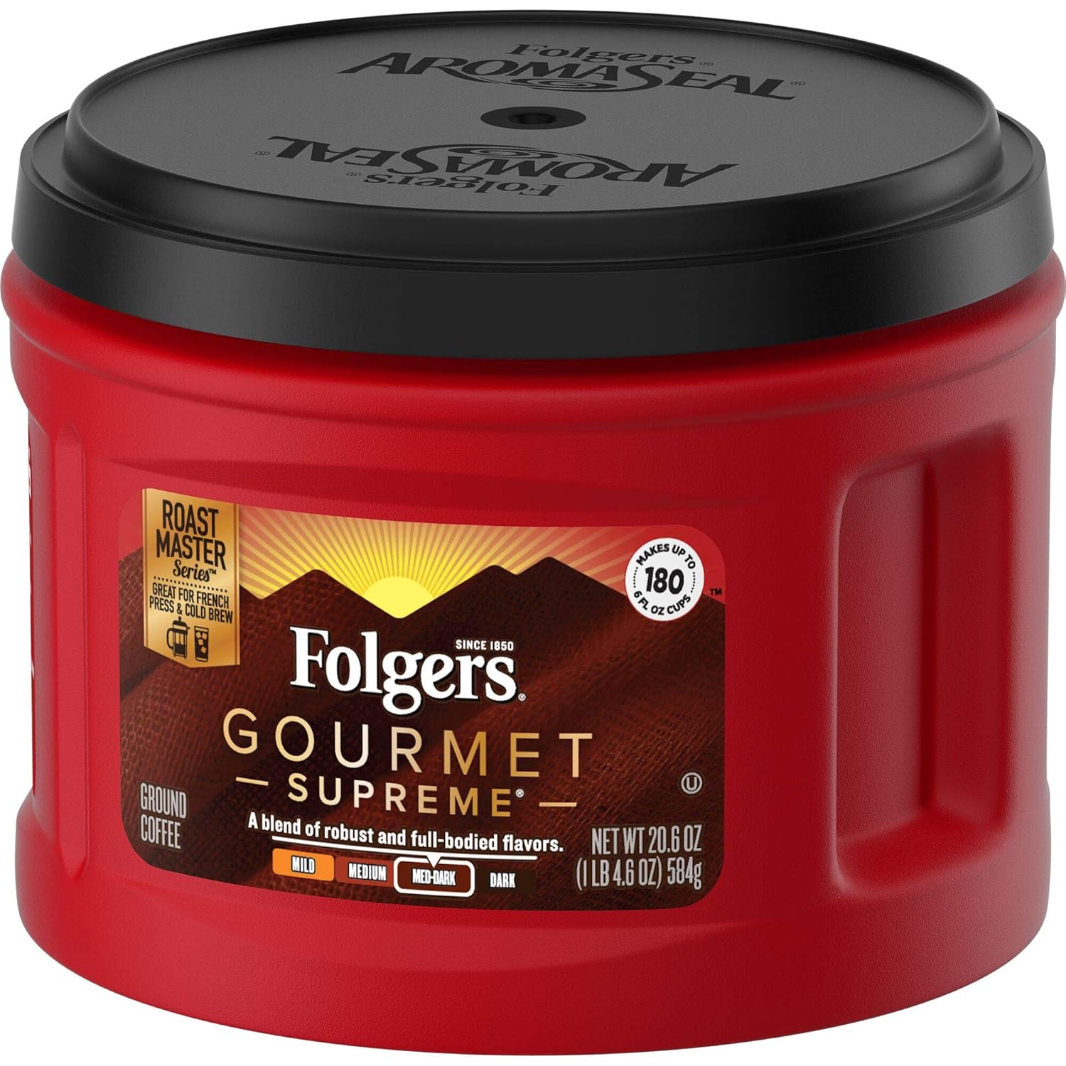 Folgers Gourmet Supreme Medium Dark Roast Ground Coffee, 20.6 Ounces (Pack of 3) - View 4
