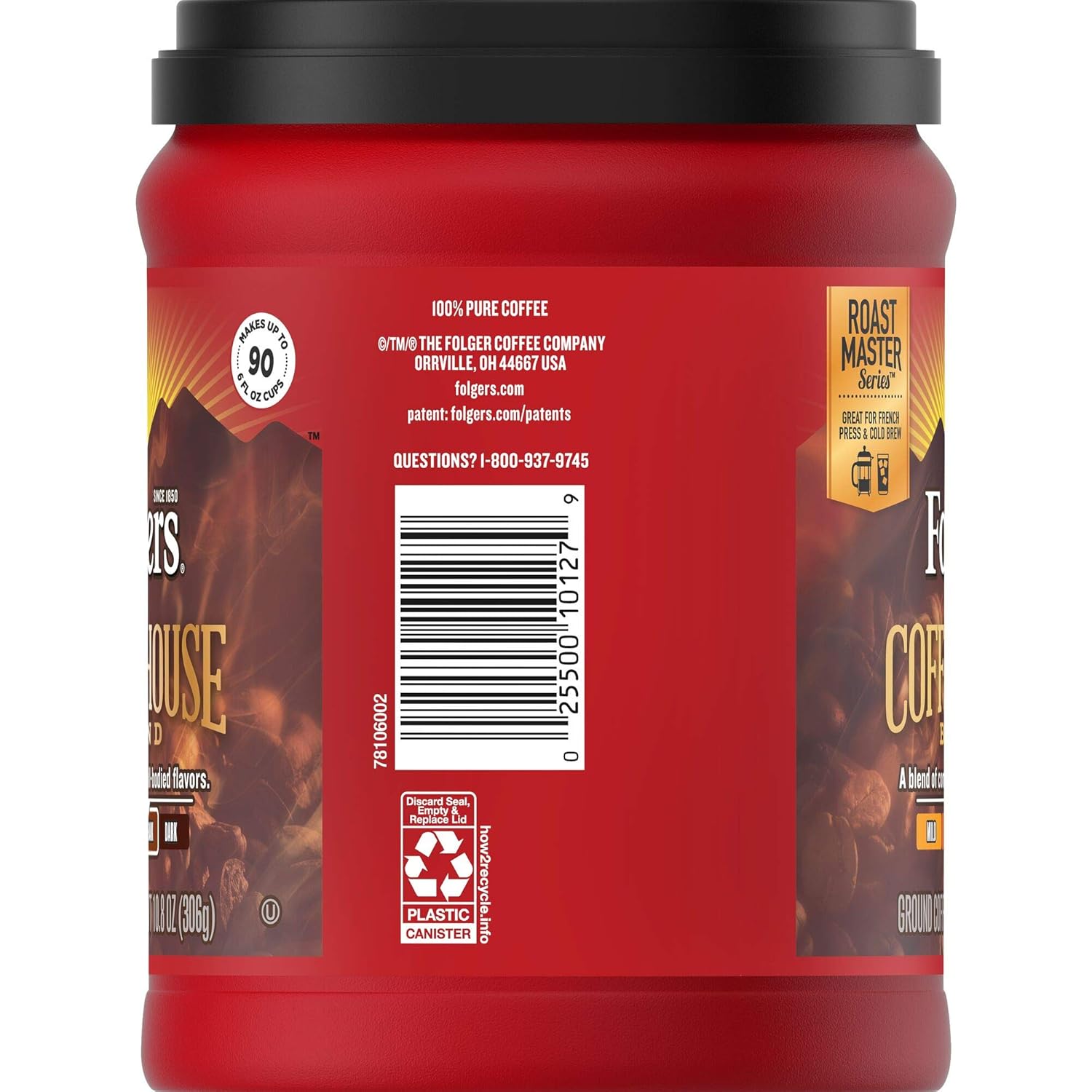 Folgers Coffeehouse Blend Medium Dark Roast Ground Coffee, 10.8 Ounces - View 3