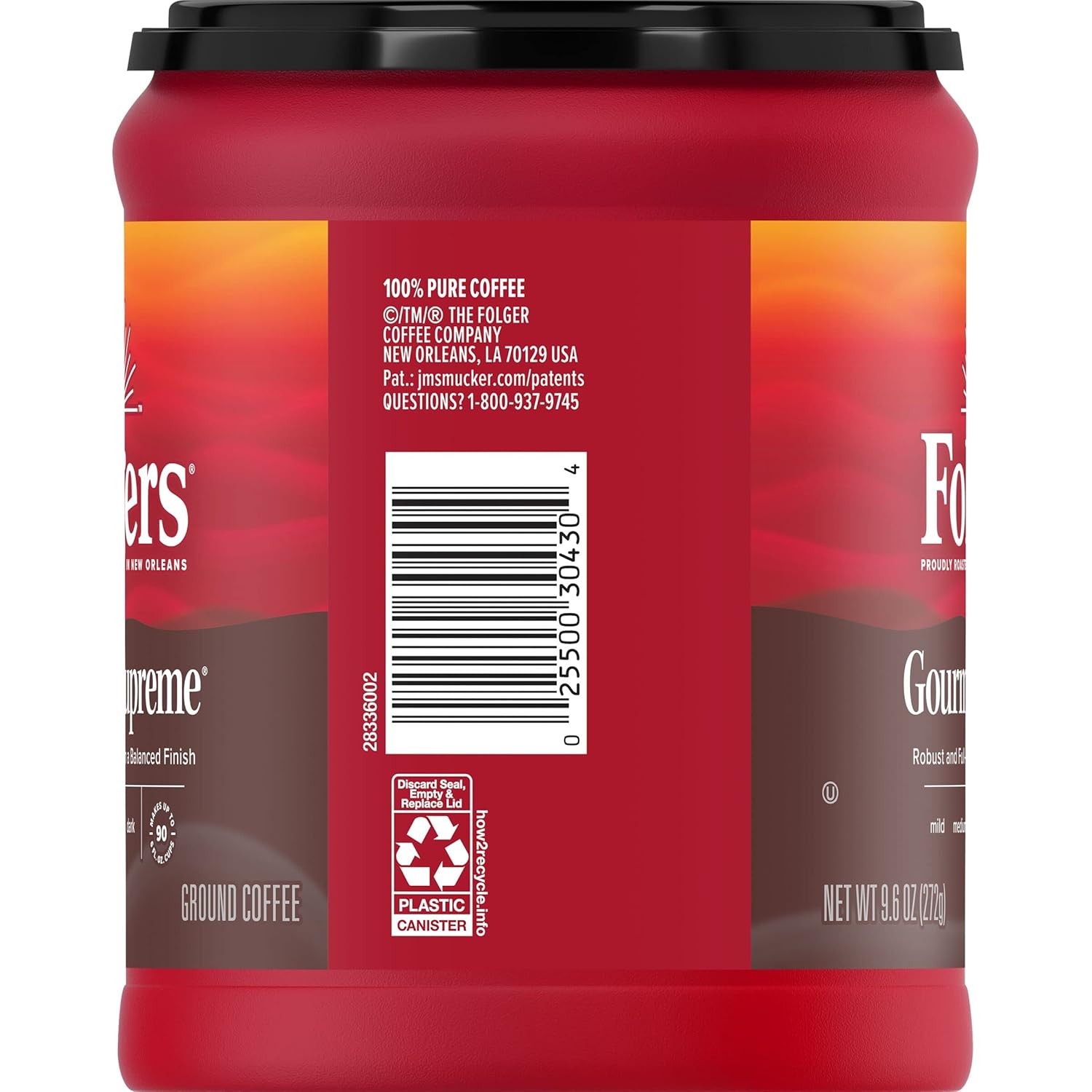 Folgers Gourmet Supreme Ground Coffee, 9.6 Ounce Canisters - View 6