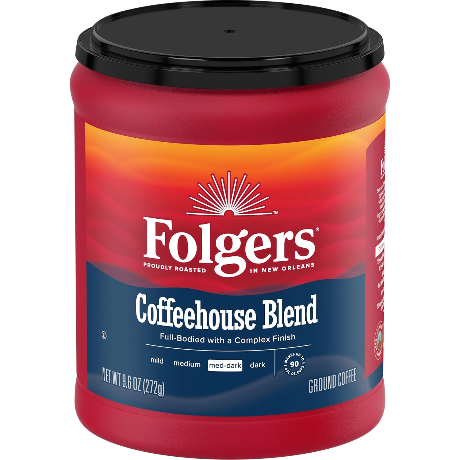 Folgers Coffeehouse Blend Medium Dark Roast Ground Coffee, 9.6 Ounces (Pack of - View 3