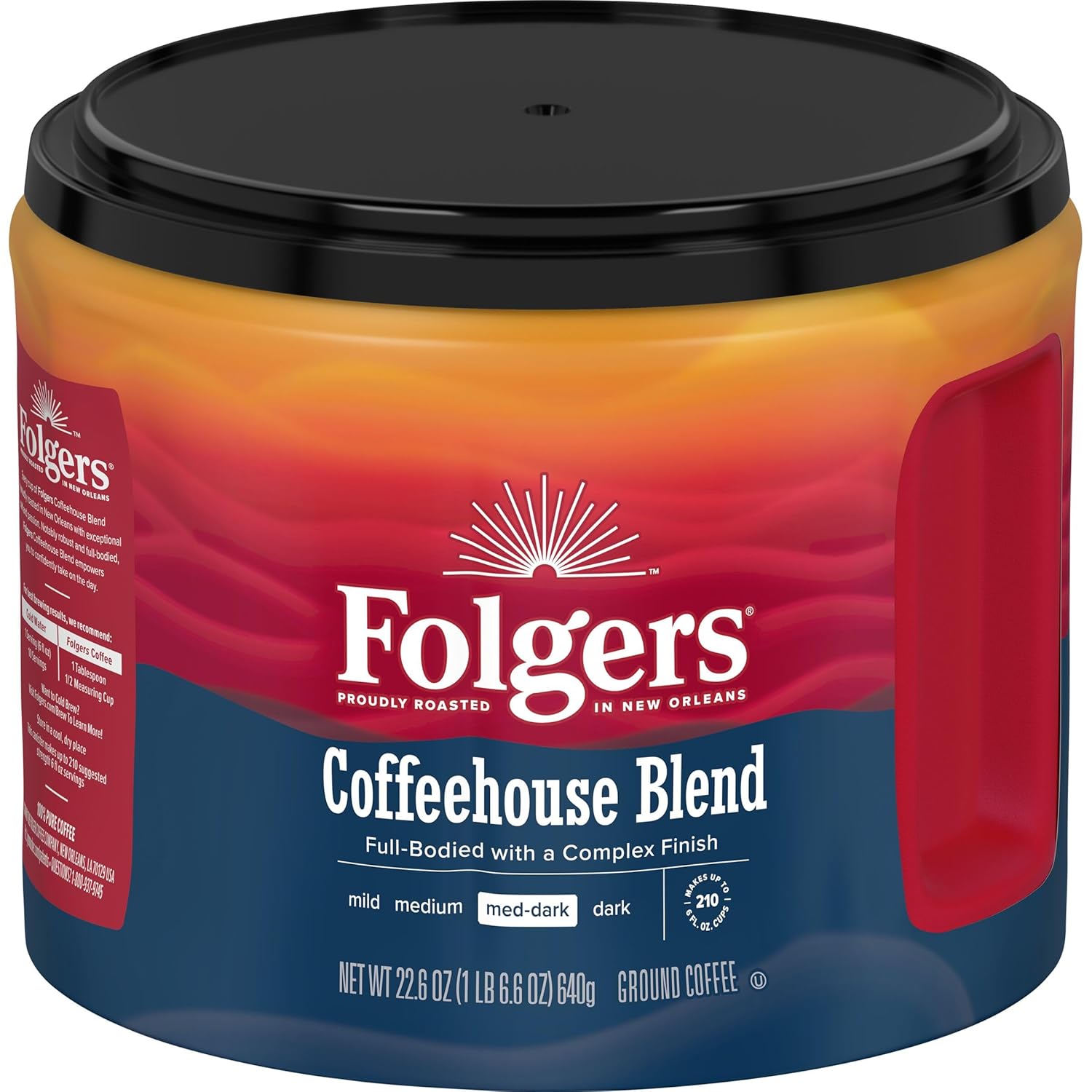 Folgers Coffeehouse Blend Medium Dark Roast Ground Coffee, 22.6 Ounces (Pack of - View 4