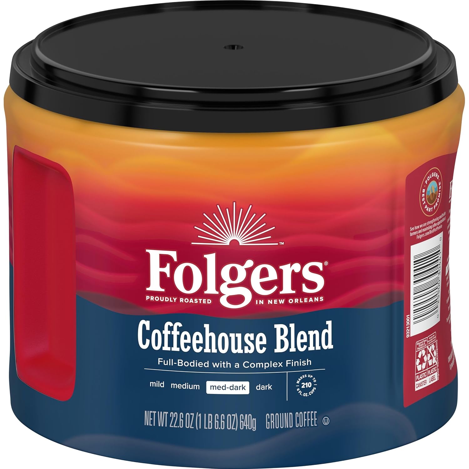 Folgers Coffeehouse Blend Medium Dark Roast Ground Coffee, 22.6 Ounces (Pack of - View 5