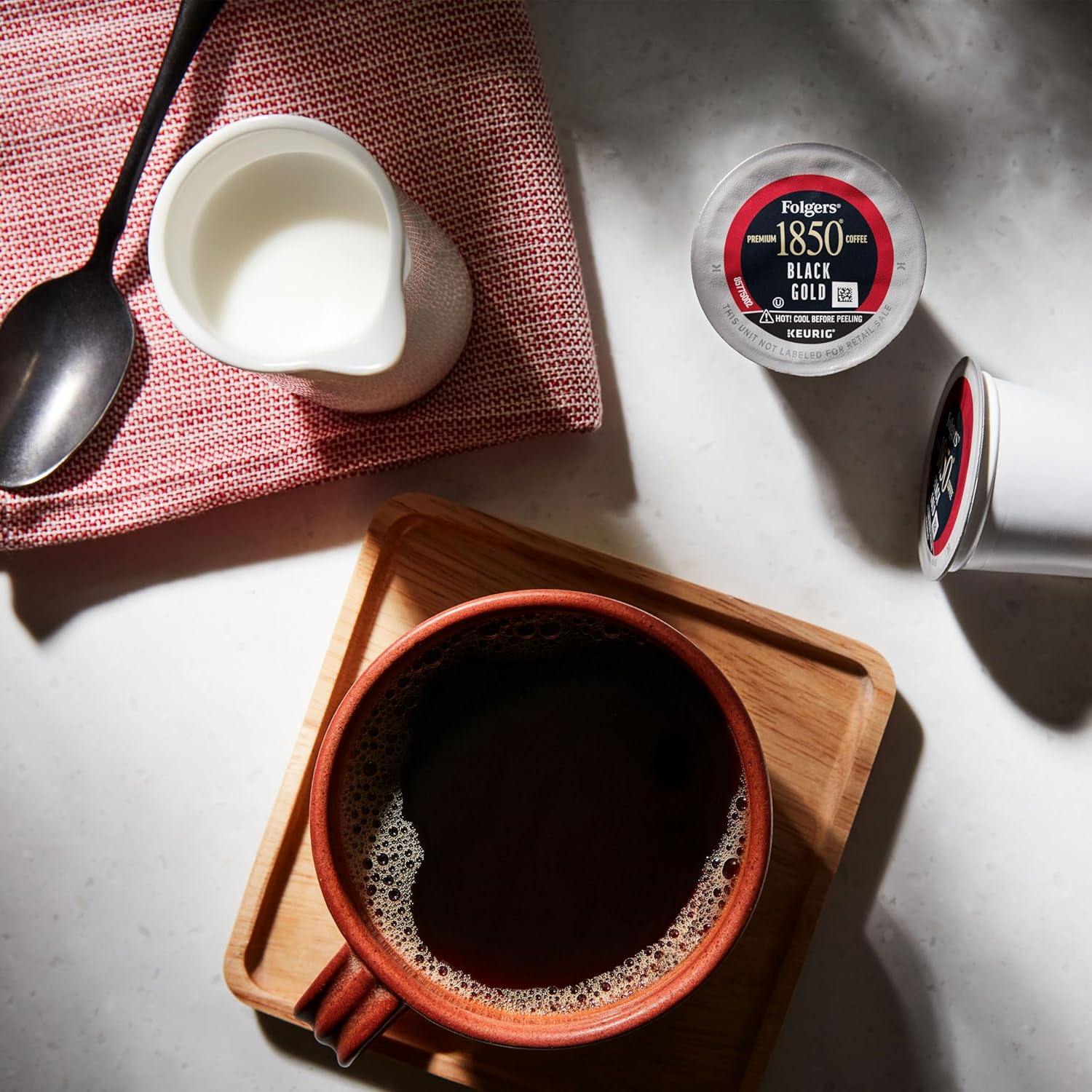 Folgers 1850 Black Gold Dark Roast Coffee, 60 Keurig K-Cup Pods - View 6