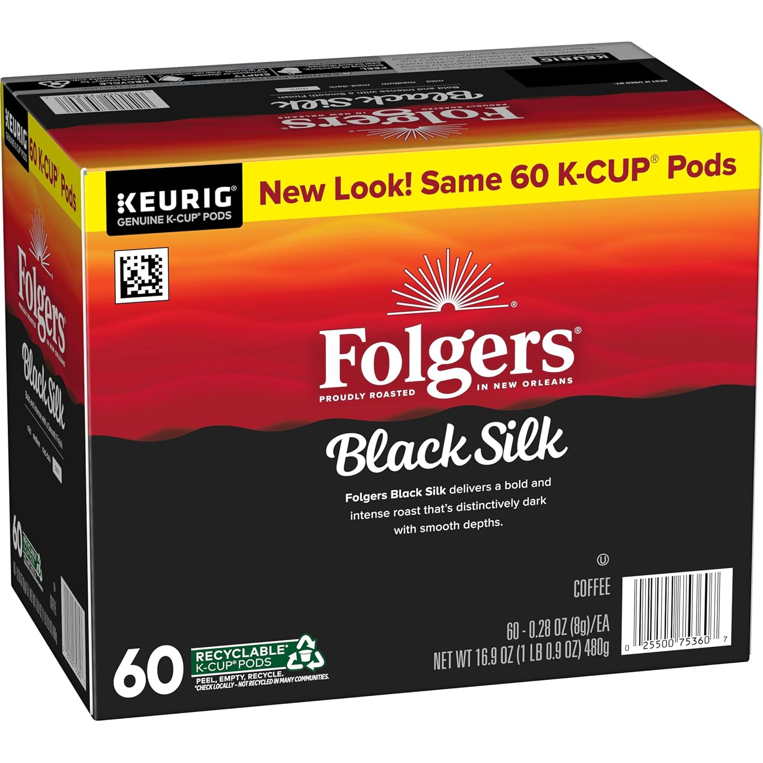 Folgers Black Silk Coffee, Dark Roast, Keurig K-Cup Pods, 10 Count Box (Pack of - View 4