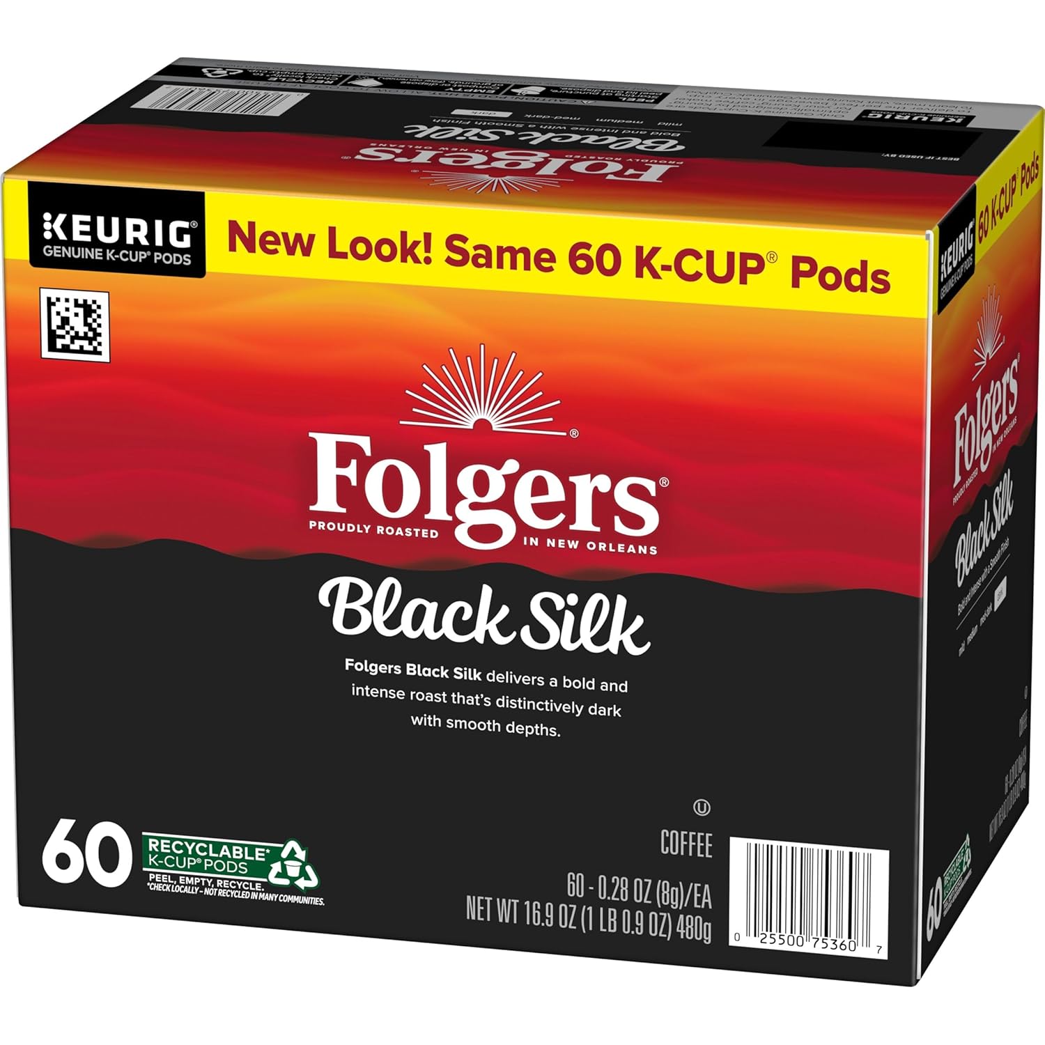 Folgers Black Silk Coffee, Dark Roast, Keurig K-Cup Pods, 10 Count Box (Pack of - View 5
