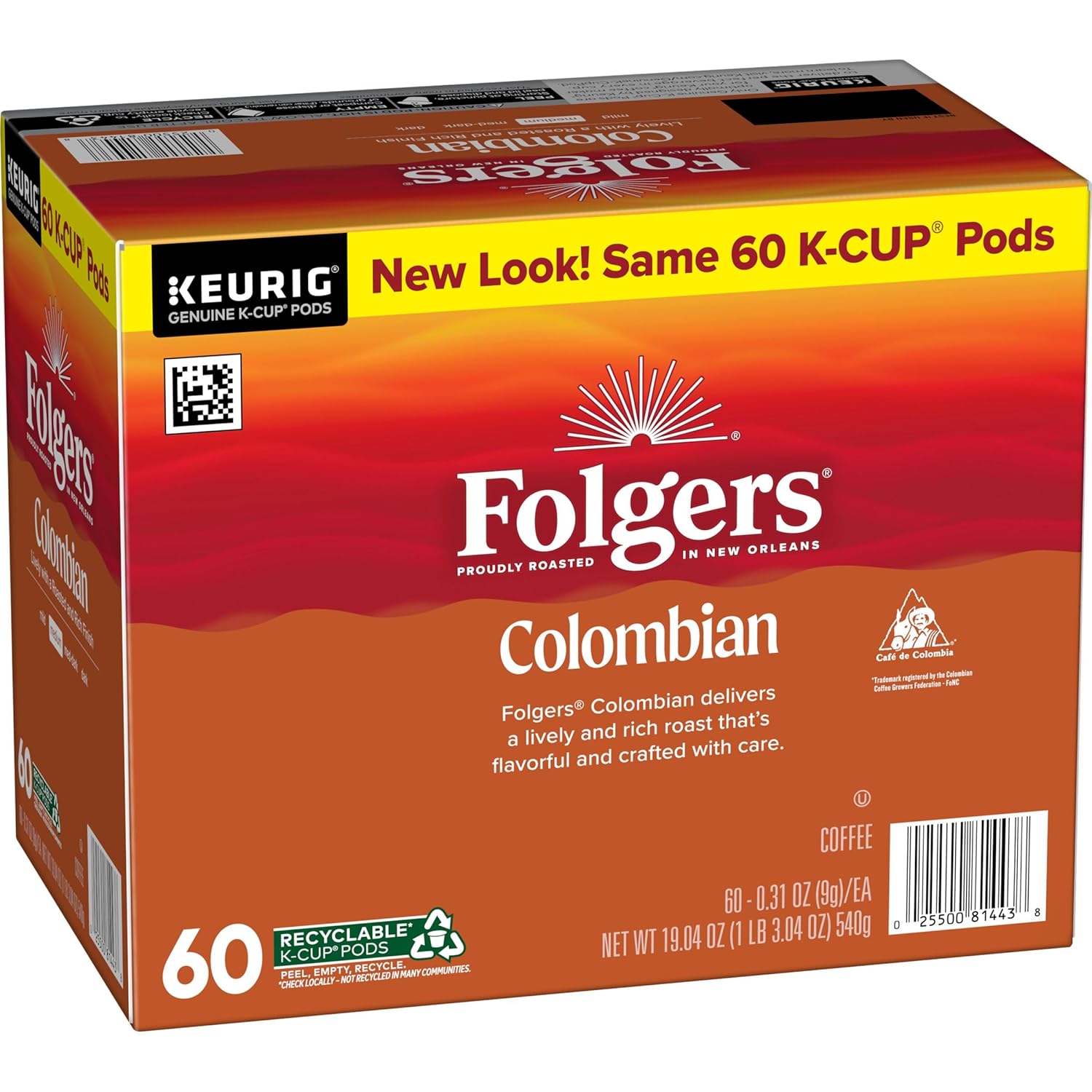 Folgers Colombian Coffee, Medium Roast, Keurig K-Cup Pods, 10 Count Box (Pack - View 4