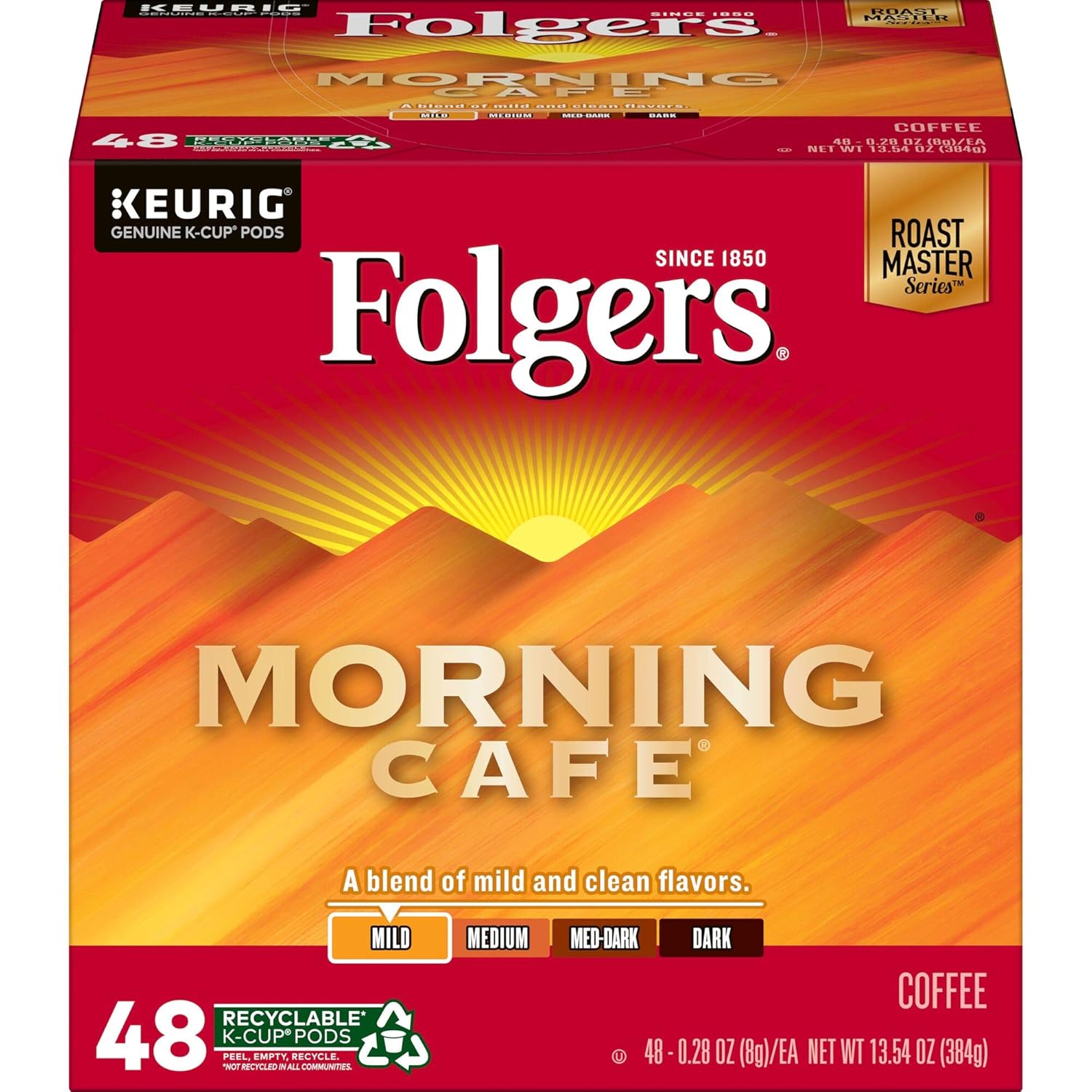 Folgers Morning Café Mild Roast Coffee, 192 Keurig K-Cup Pods - View 2