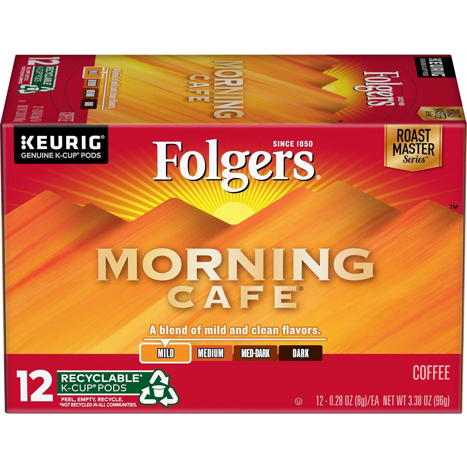 Folgers Morning Café Mild Roast Coffee, 72 Keurig K-Cup Pods - View 2