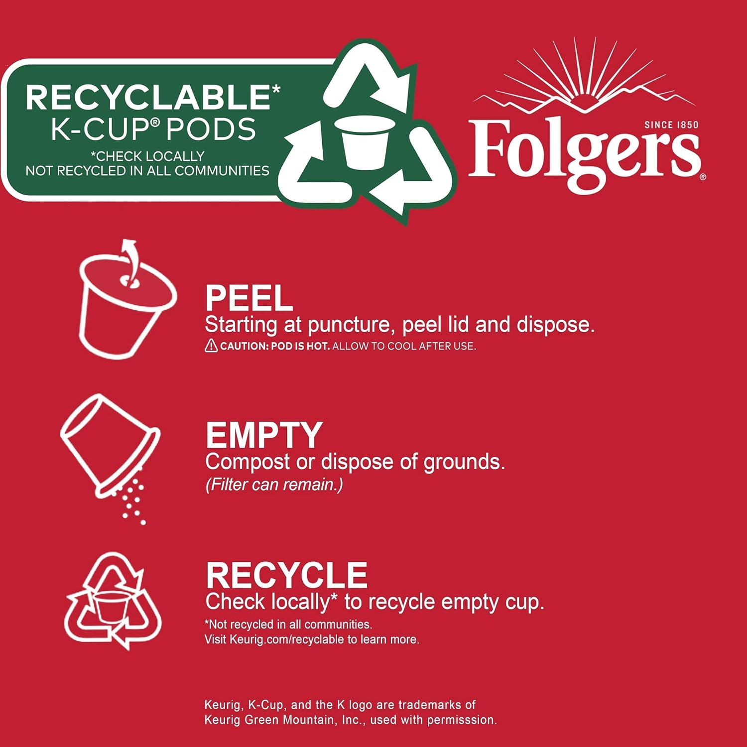Folgers Morning Café Mild Roast Coffee, 72 Keurig K-Cup Pods - View 6