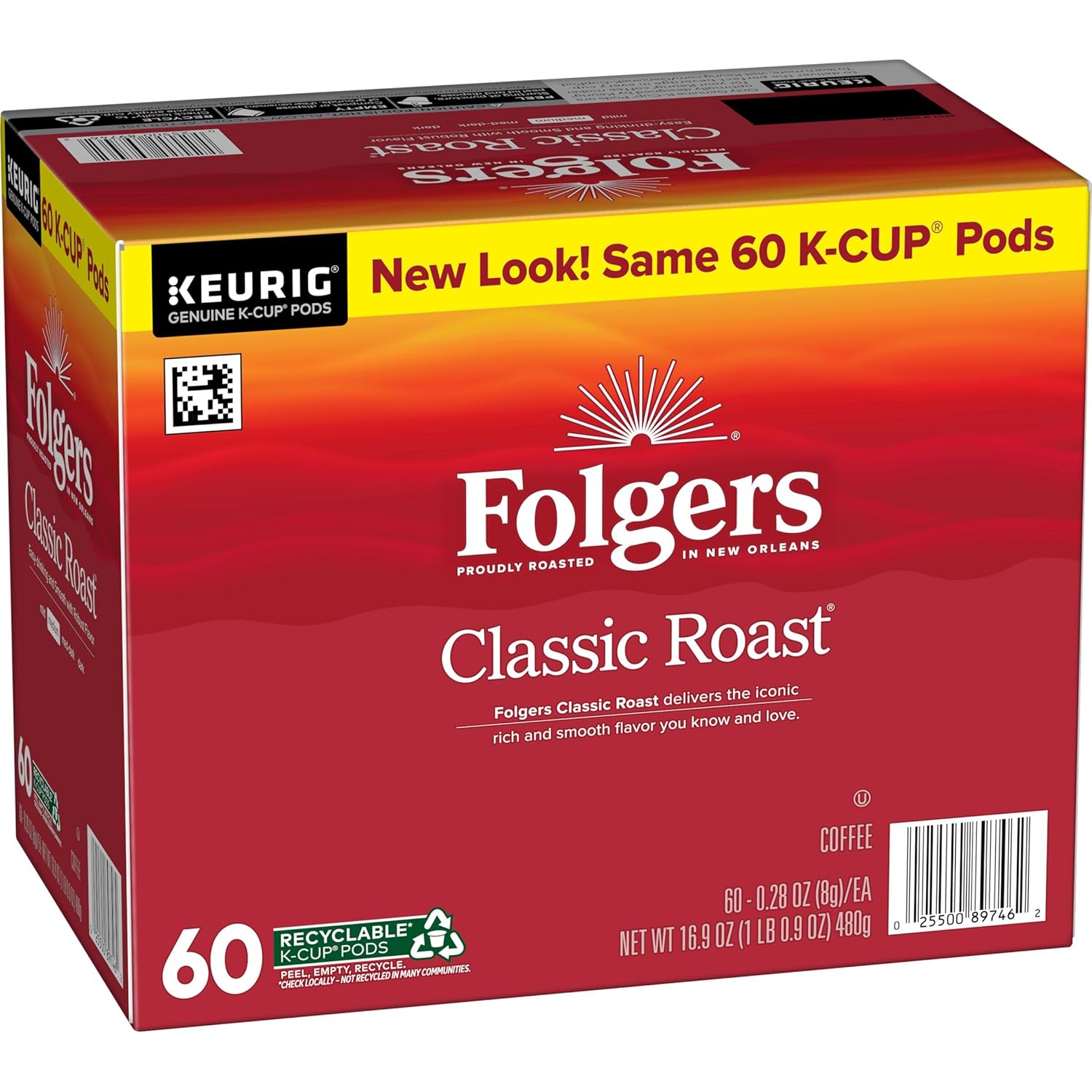 Folgers Classic Roast Coffee, Medium Roast, Keurig K-Cup Pods, 10 Count Box - View 4