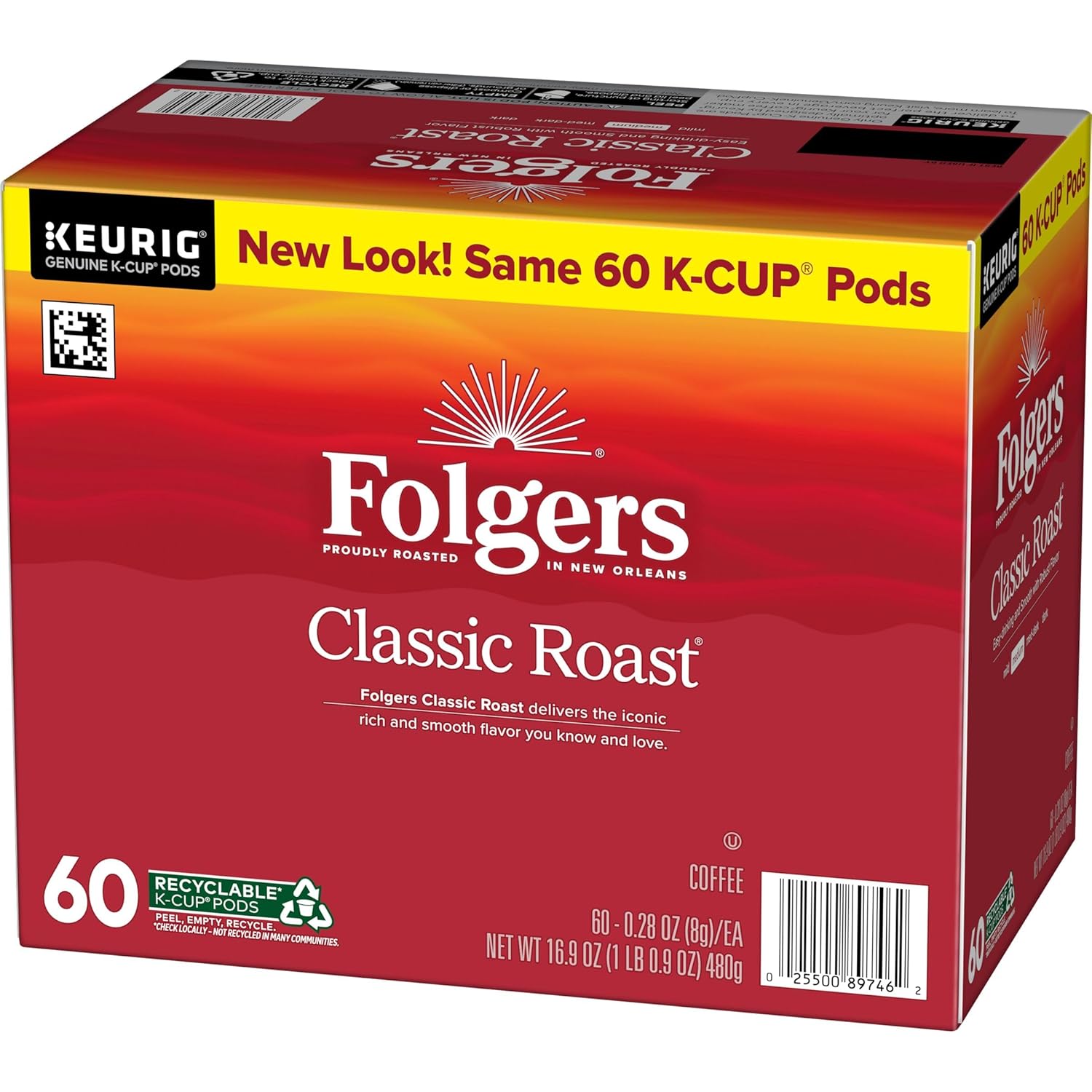 Folgers Classic Roast Coffee, Medium Roast, Keurig K-Cup Pods, 10 Count Box - View 5