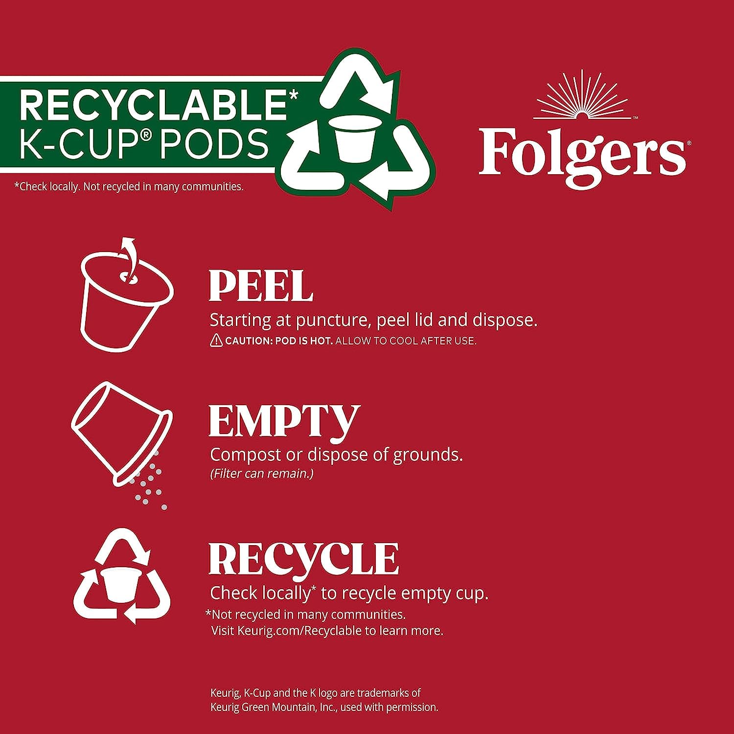 Folgers Breakfast Blend Mild Roast Coffee, 12 Keurig K-Cup Pods - View 6