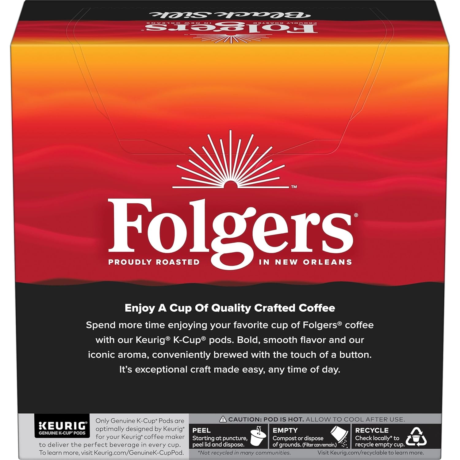 Folgers Black Silk, Dark Roast Coffee, Keurig K-Cup Pods, 32 Count Boxes (Pack - View 5