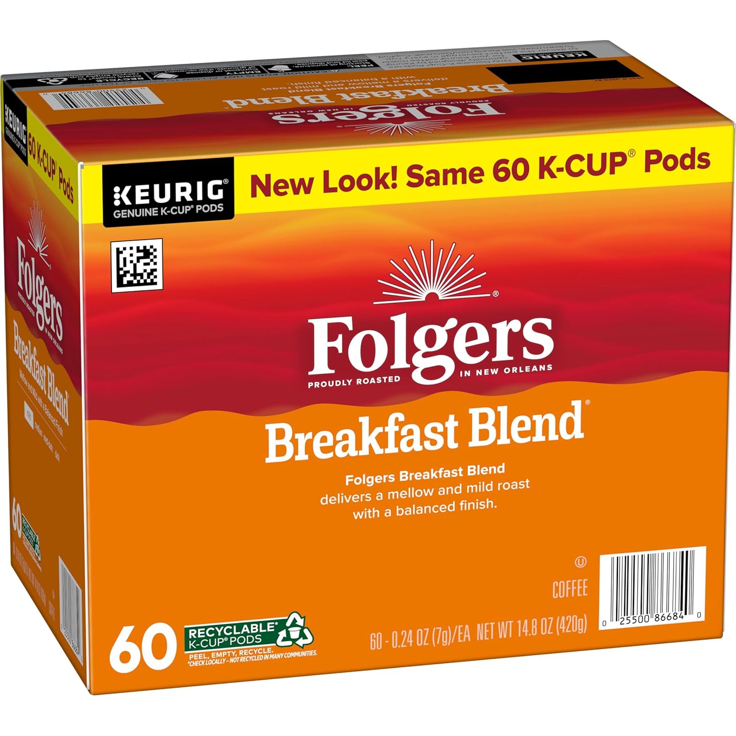 Folgers Breakfast Blend Coffee, Mild Roast, Keurig K-Cup Pods, 10 Count (Pack - View 4