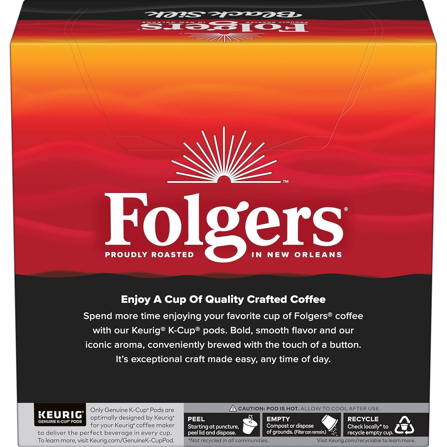 Folgers Black Silk Dark Roast Ground Coffee, 32 Keurig K-Cup Pods - View 3