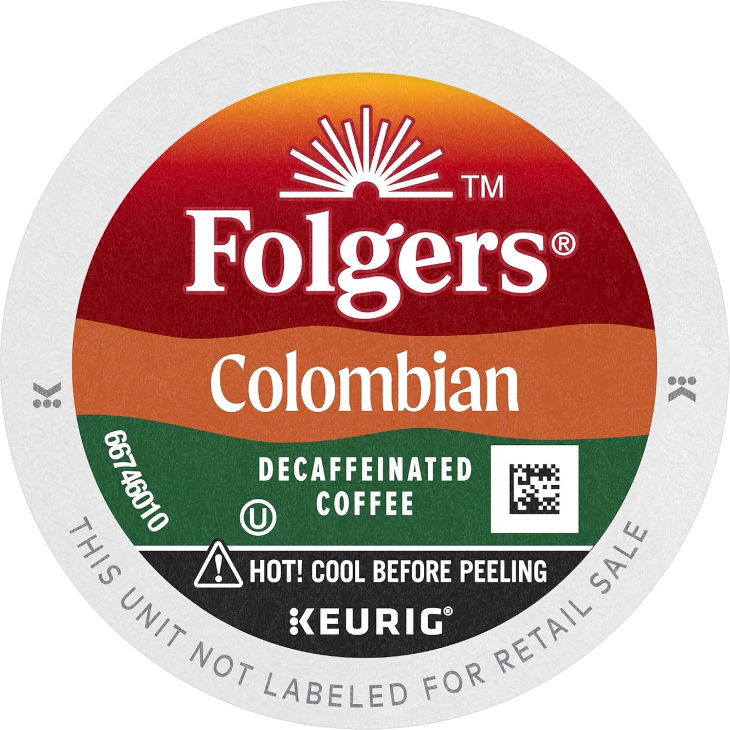 Folgers 100 Colombian Decaf Medium Roast Coffee Keurig KCup Pods, Lively