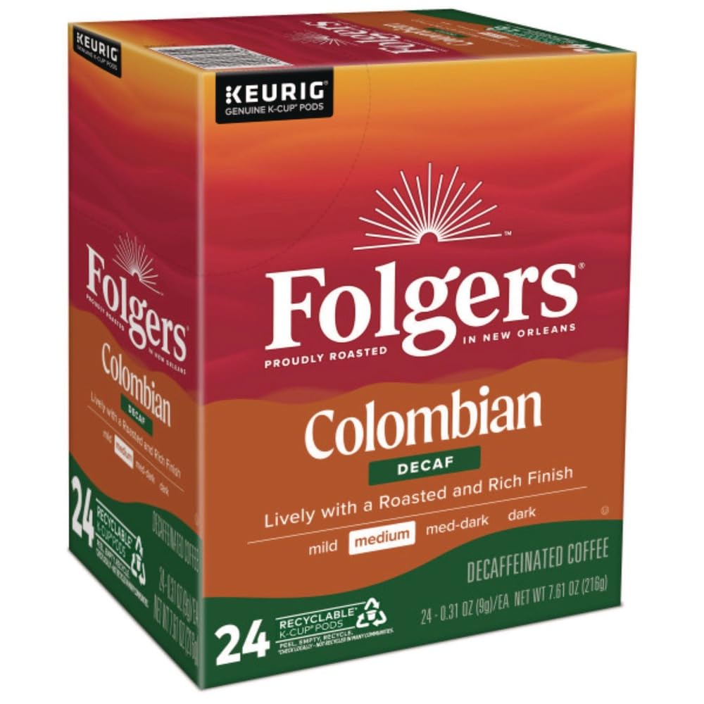 Folgers 100 percent Colombian Decaf K-Cups for Keurig brewers, 24 Count - View 2