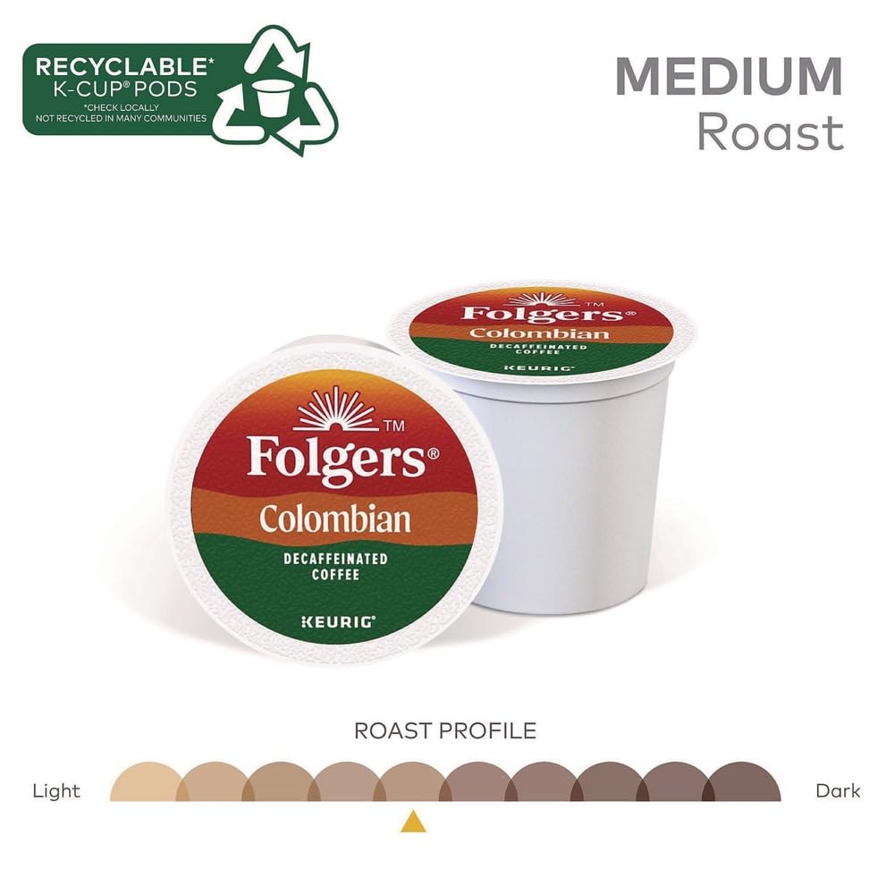 Folgers 100 percent Colombian Decaf K-Cups for Keurig brewers, 24 Count - View 4