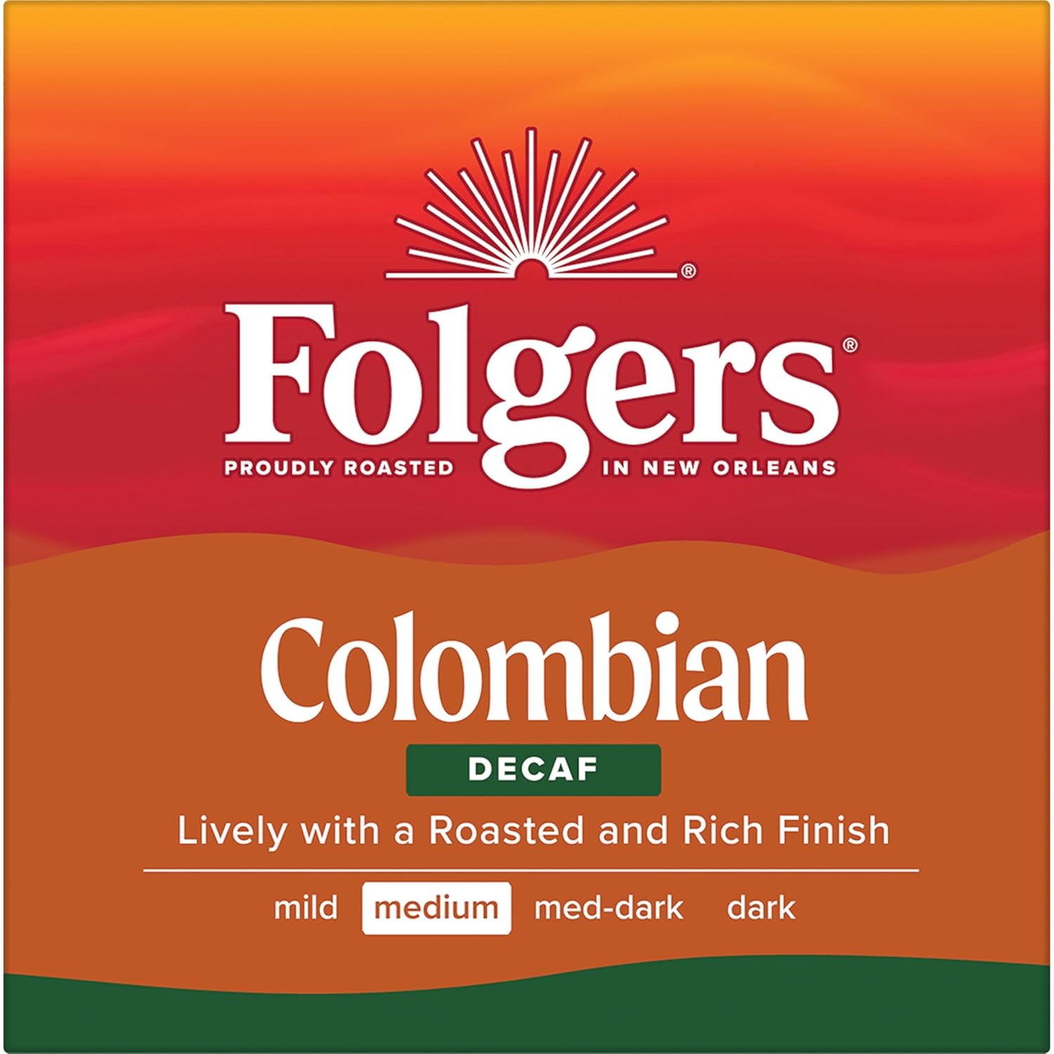 Folgers Colombian Decaf Coffee, Medium Roast, Keurig K-Cup pods, 10 Count Box - View 4