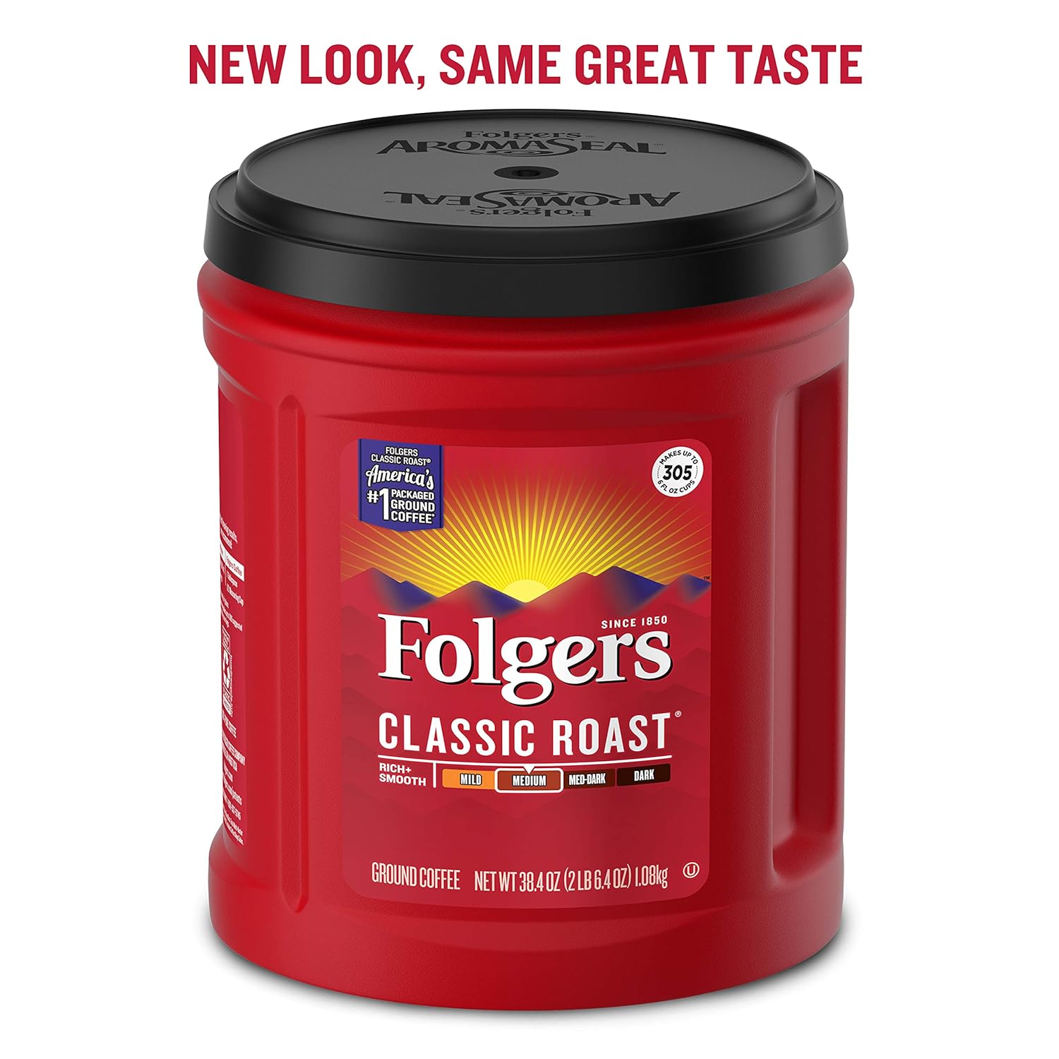 Folgers Classic Roast Medium Roast Ground Coffee, 38.4 Ounces - View 2