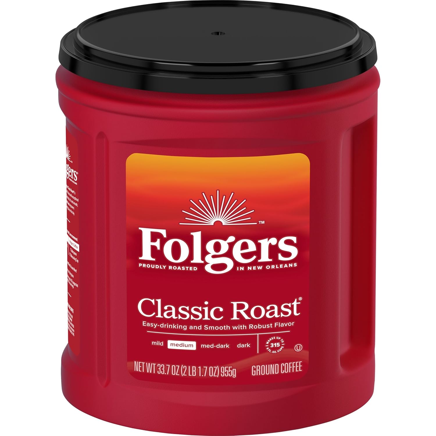 Folgers Classic Roast Medium Roast Ground Coffee, 33.7 Ounces (Pack of 6) - View 4
