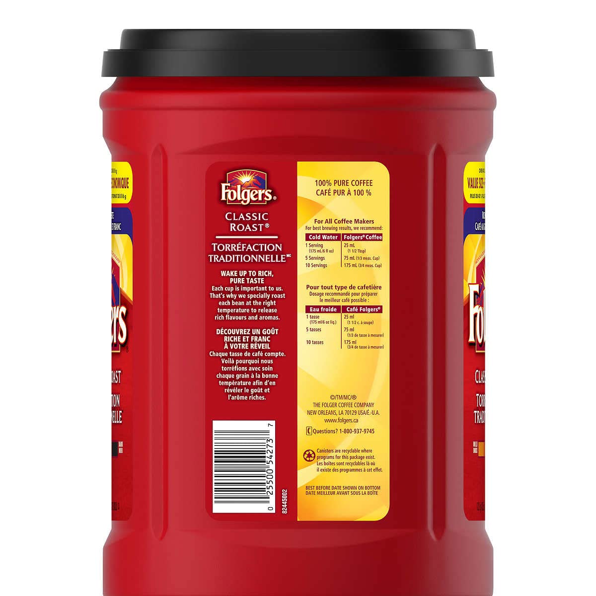 Folgers Classic Roast Ground Coffee, 1.21 kg (42.5 oz) - View 2