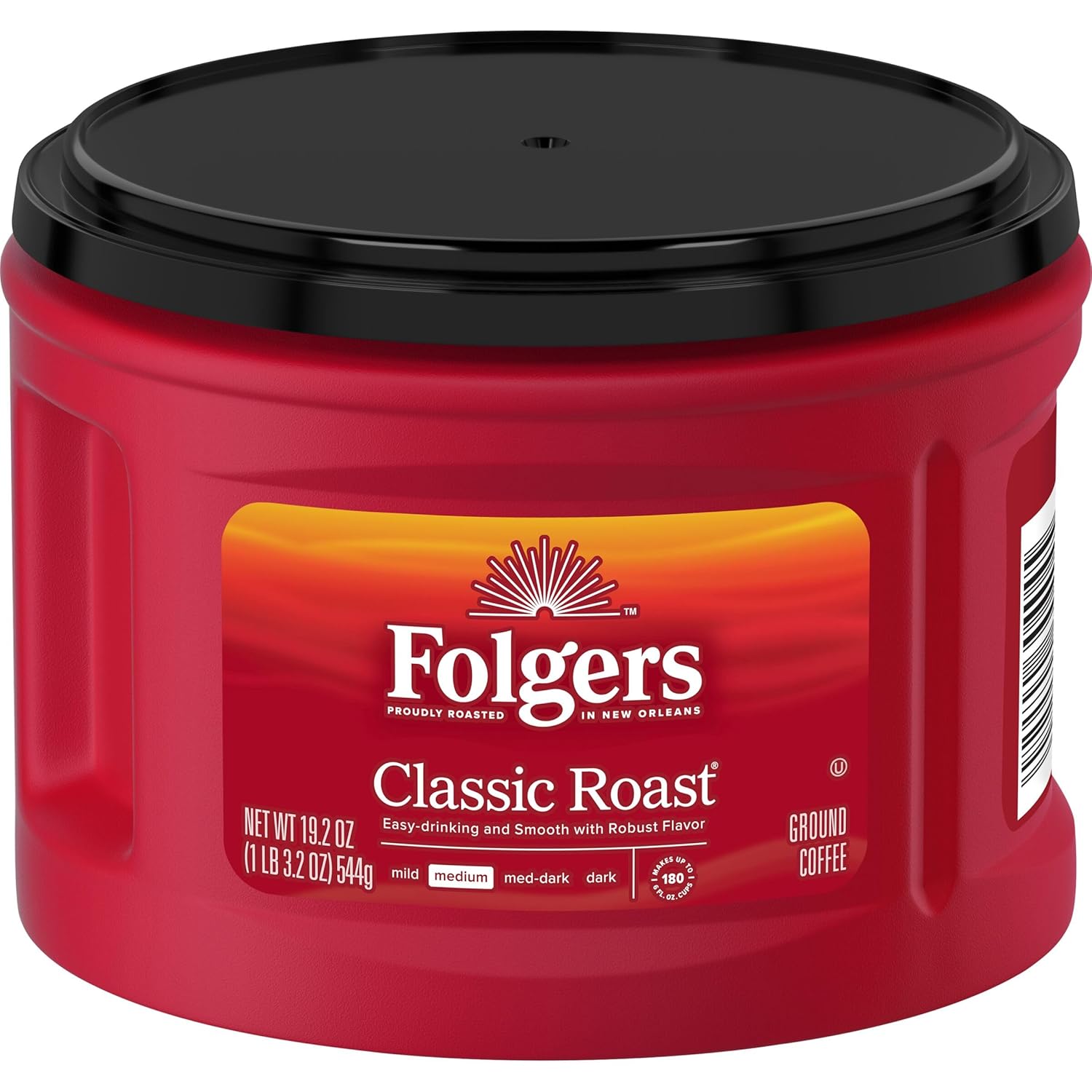 Folgers Classic Roast Medium Roast Ground Coffee, 19.2 Ounces (Pack of 6) - View 2