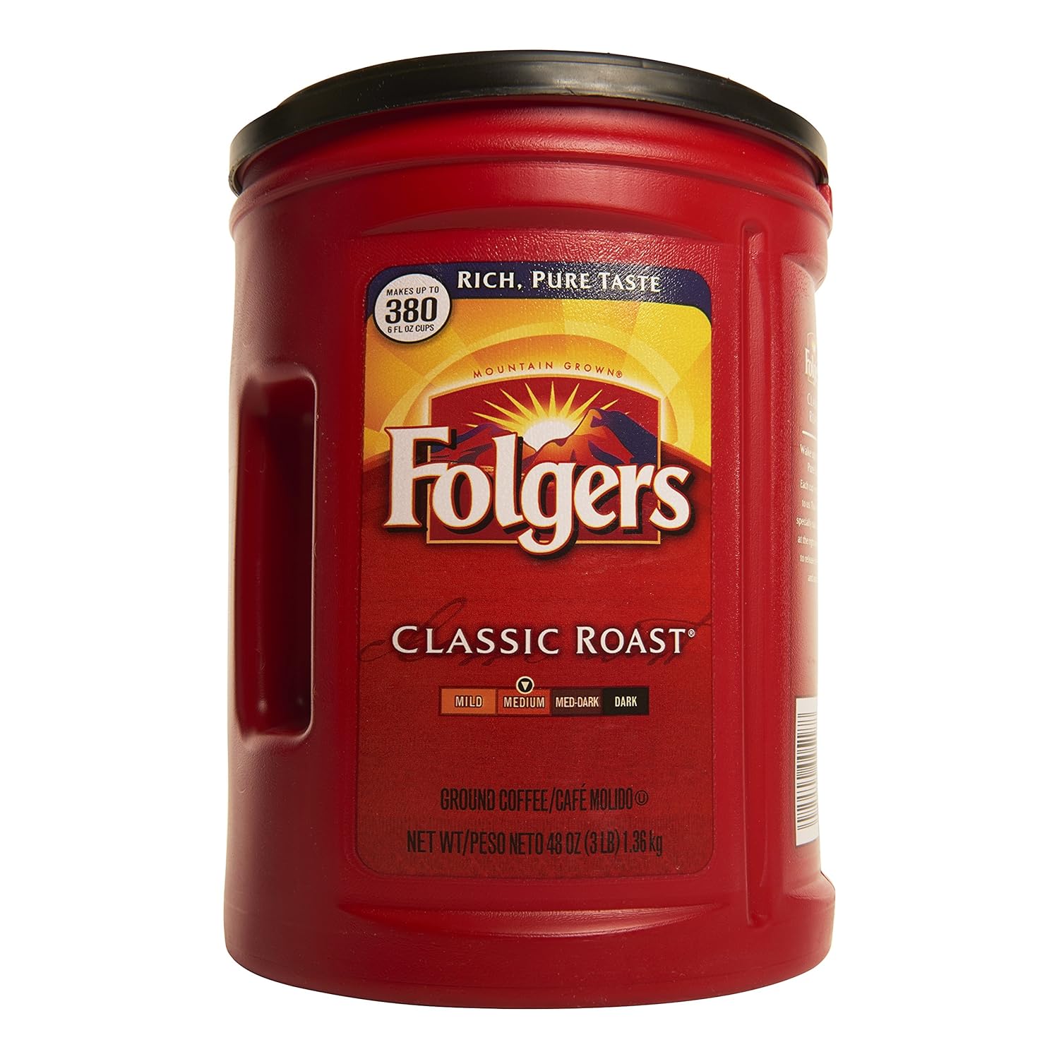 Folgers Classic Medium Roast Coffee, 5-Pack of 48 Ounce Cans - View 2