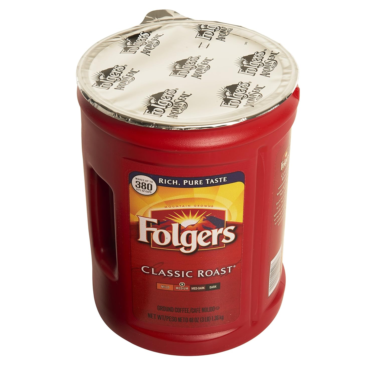 Folgers Classic Medium Roast Coffee, 5-Pack of 48 Ounce Cans - View 4