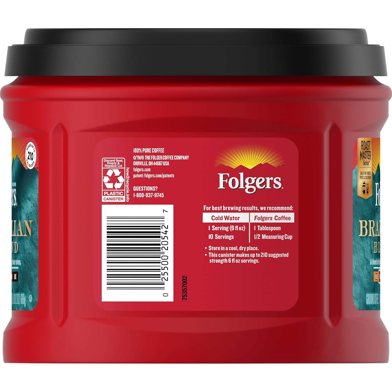 Folgers Brazilian Blend Medium Roast Ground Coffee, 24.2 Ounces - View 2