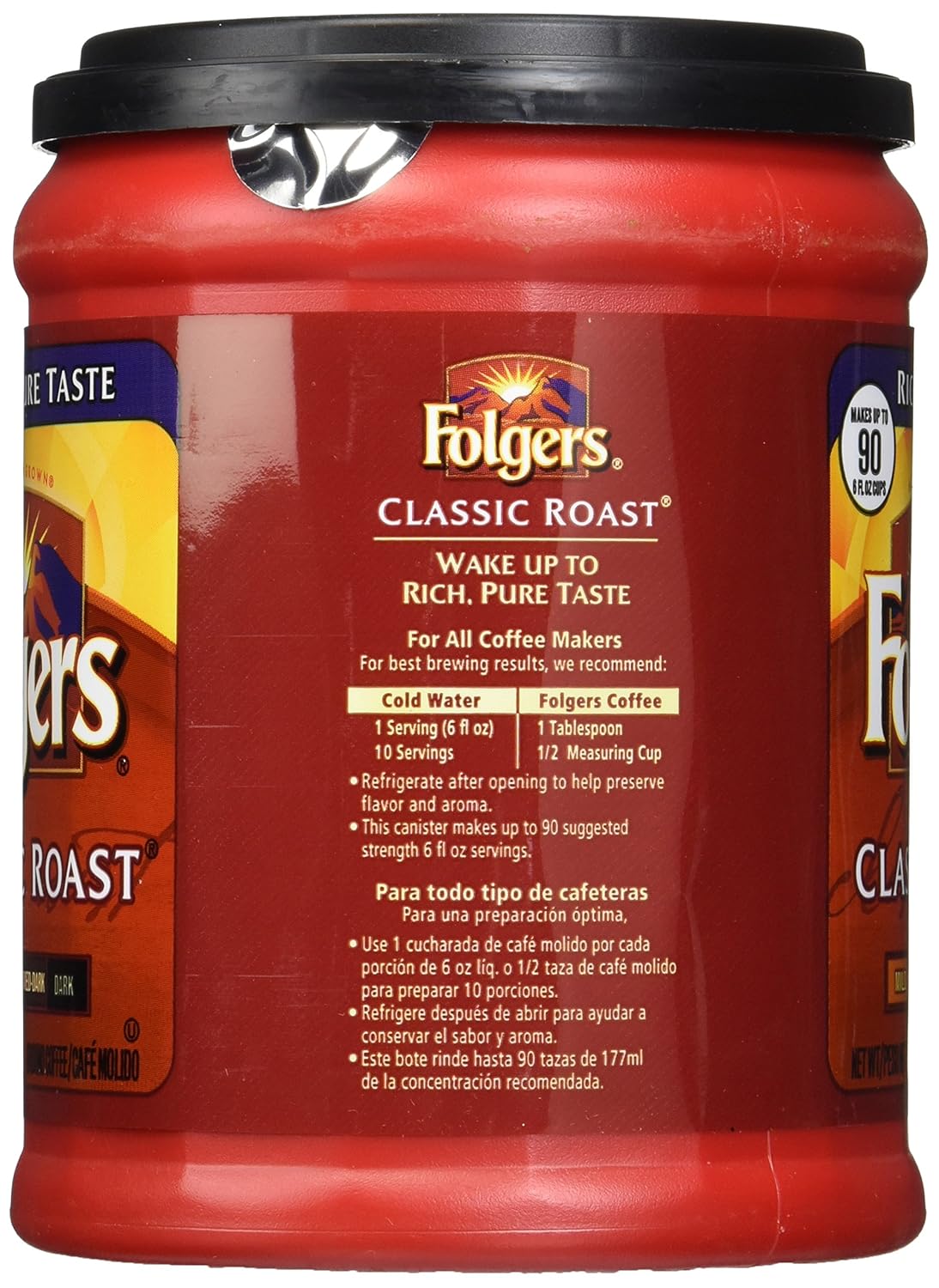 Folgers Classic Roast Medium Ground Coffee 11.3 oz (Pack of 6) - View 2