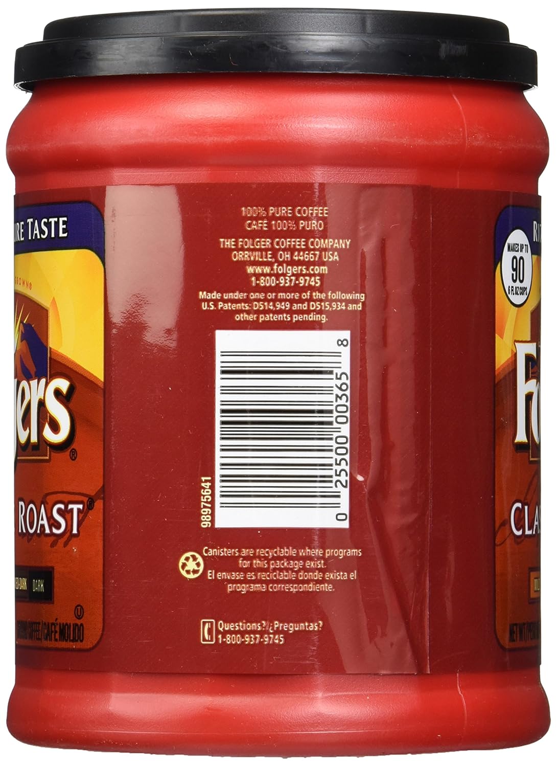 Folgers Classic Roast Medium Ground Coffee 11.3 oz (Pack of 6) - View 3