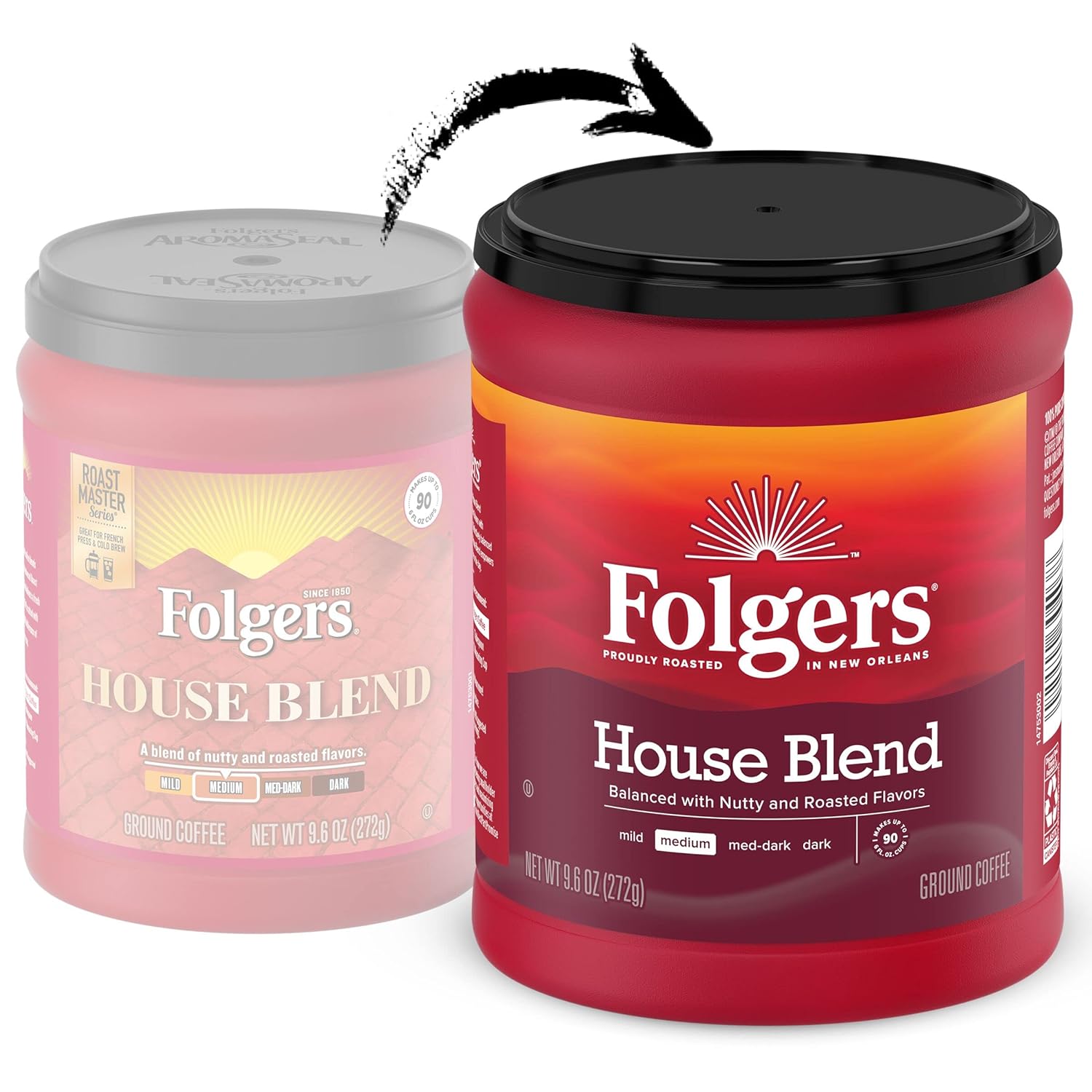 Folgers House Blend Ground Coffee, Medium Roast, 9.6 Ounce (Pack of 3) - View 4