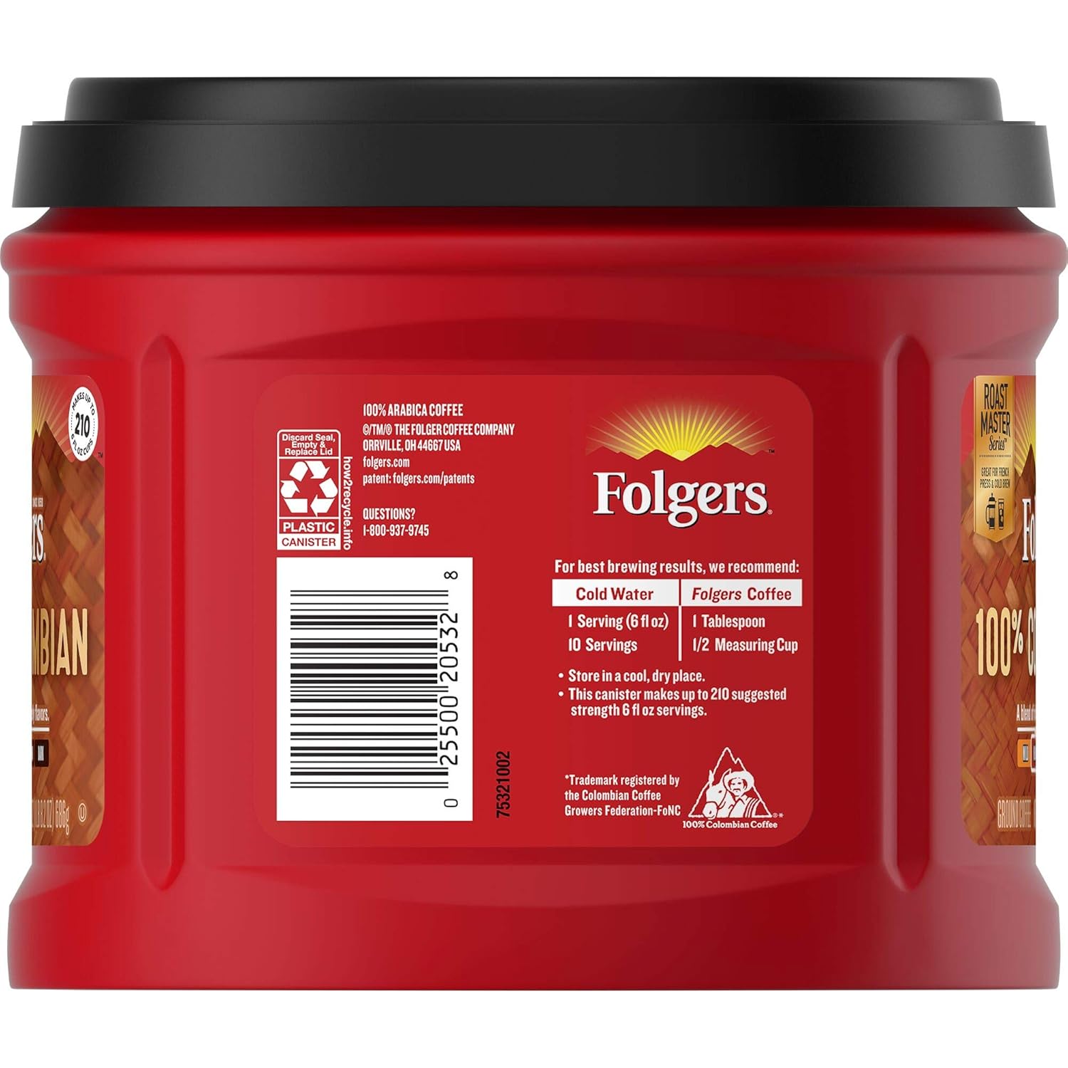 Folgers 100% Colombian Medium Roast Ground Coffee, 24.2 Ounces - View 3