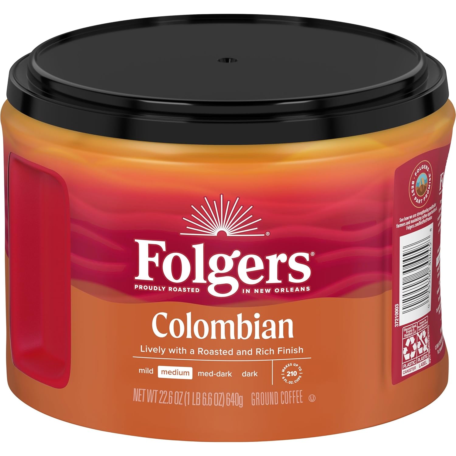 Folgers Colombian Medium Roast Ground Coffee, 22.6 Ounce - View 4
