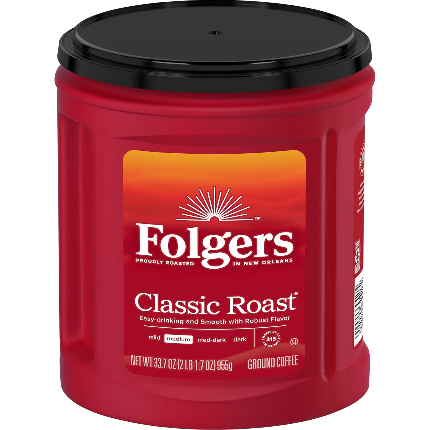 Folgers Classic Roast Ground Coffee, 33.7 Ounce - View 3