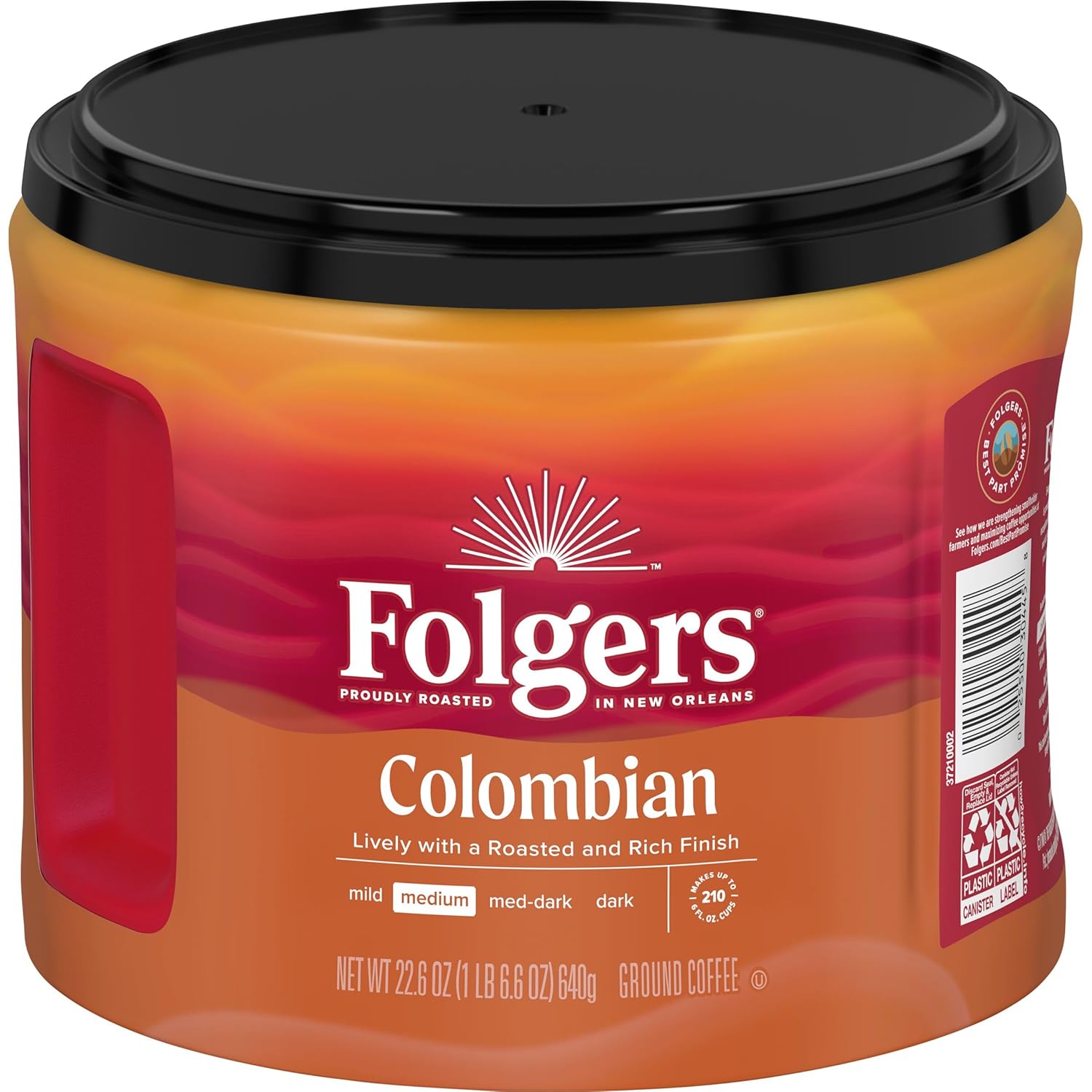 Folgers Colombian Medium Roast Coffee, 22.6 Ounces (Pack of 6) - View 3