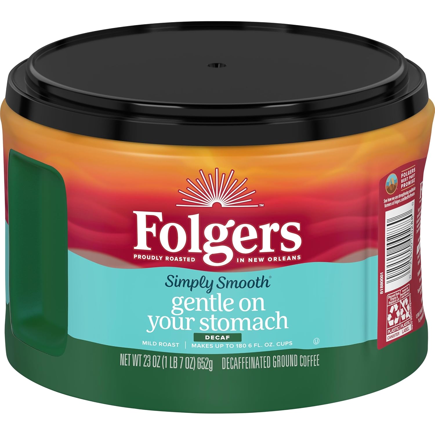 Folgers Simply Smooth Decaf Mild Roast Ground Coffee, 23 Ounces (Pack of 6) - View 4