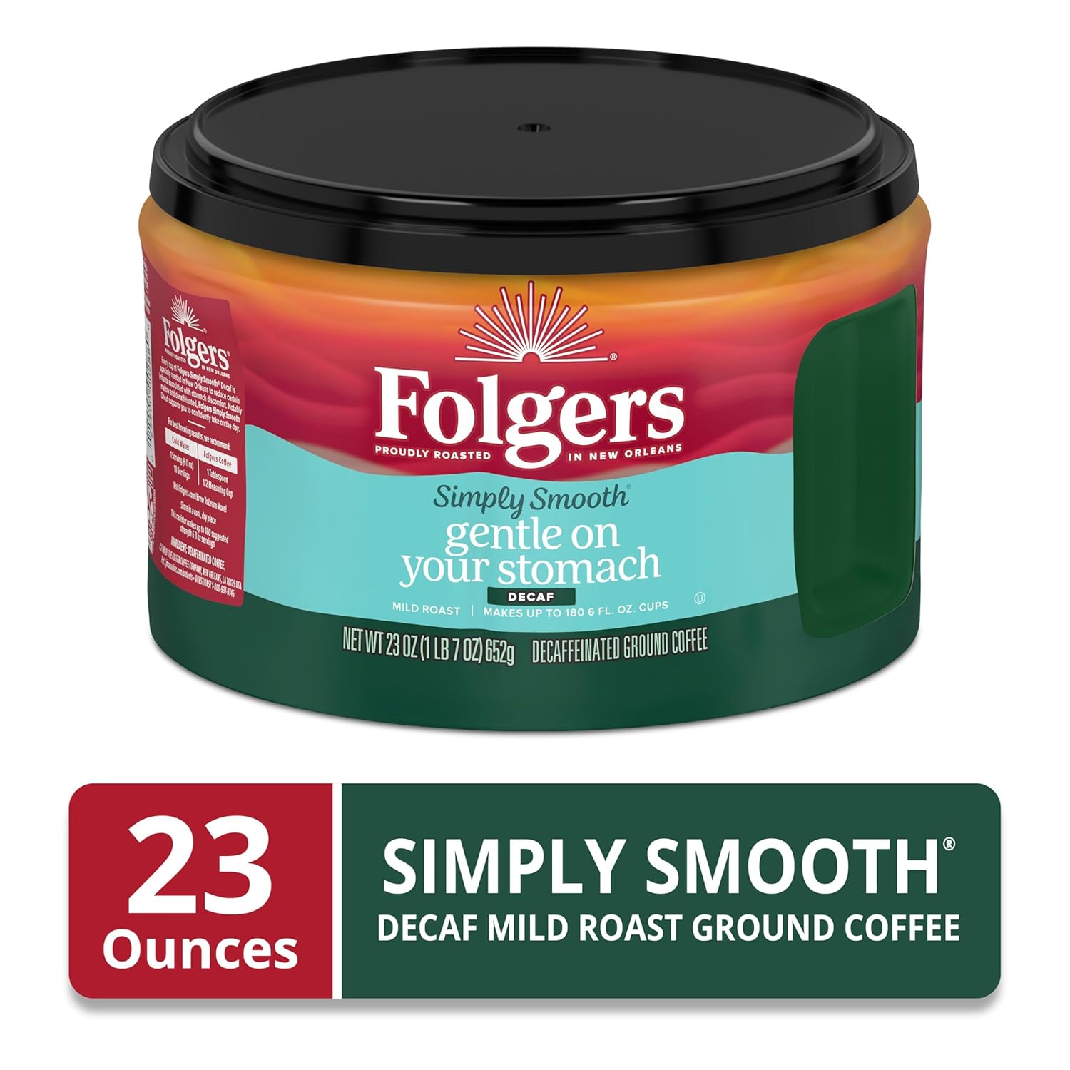 Folgers Simply Smooth Mild Roast Ground Coffee, 23 Ounces - View 2