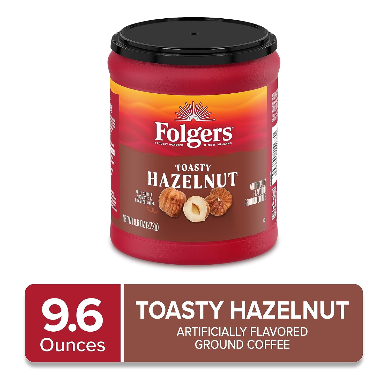 Folgers Toasty Hazelnut Flavored Ground Coffee, 9.6 Ounce - View 2