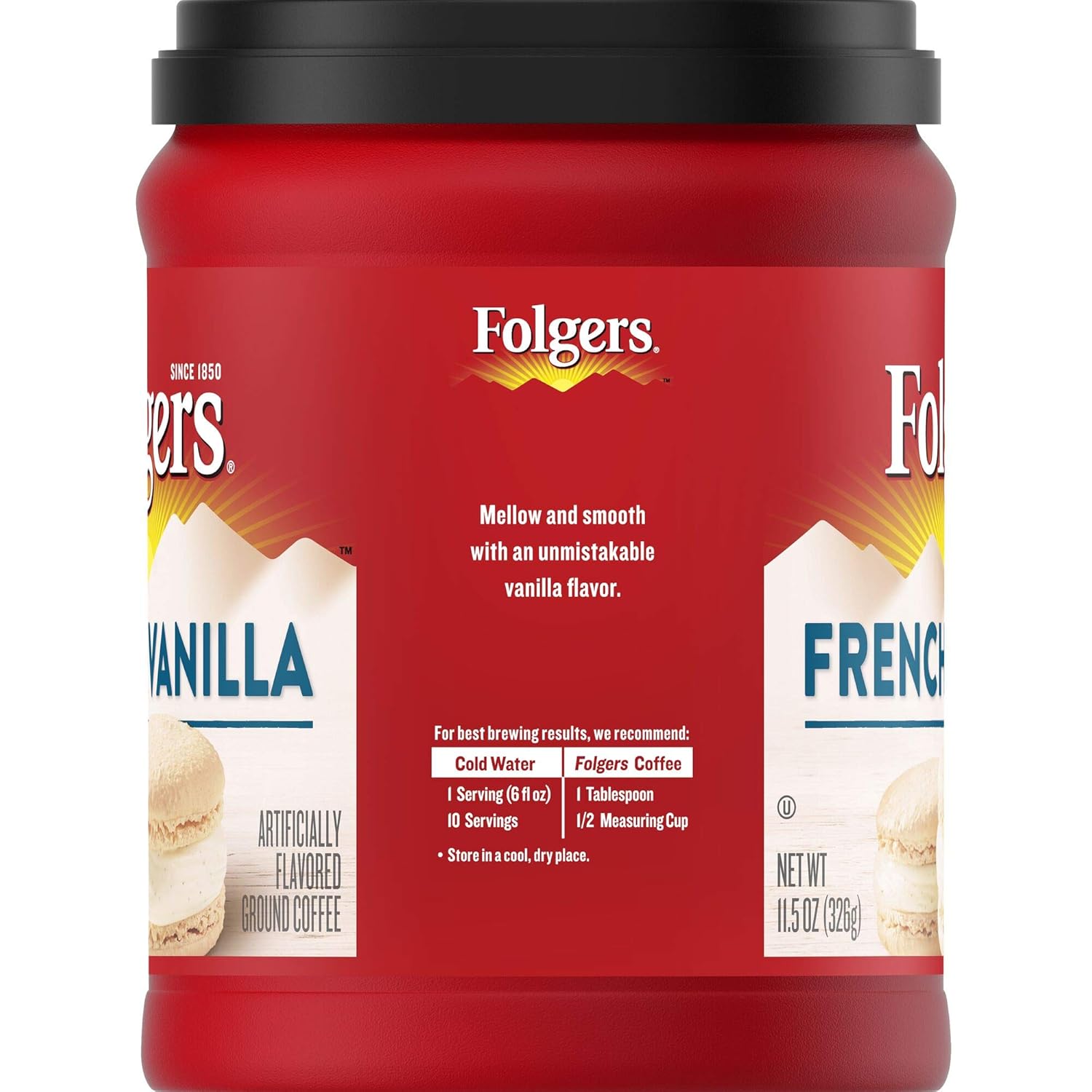 Folgers French Vanilla Flavored Ground Coffee, 11.5 Ounces - View 3
