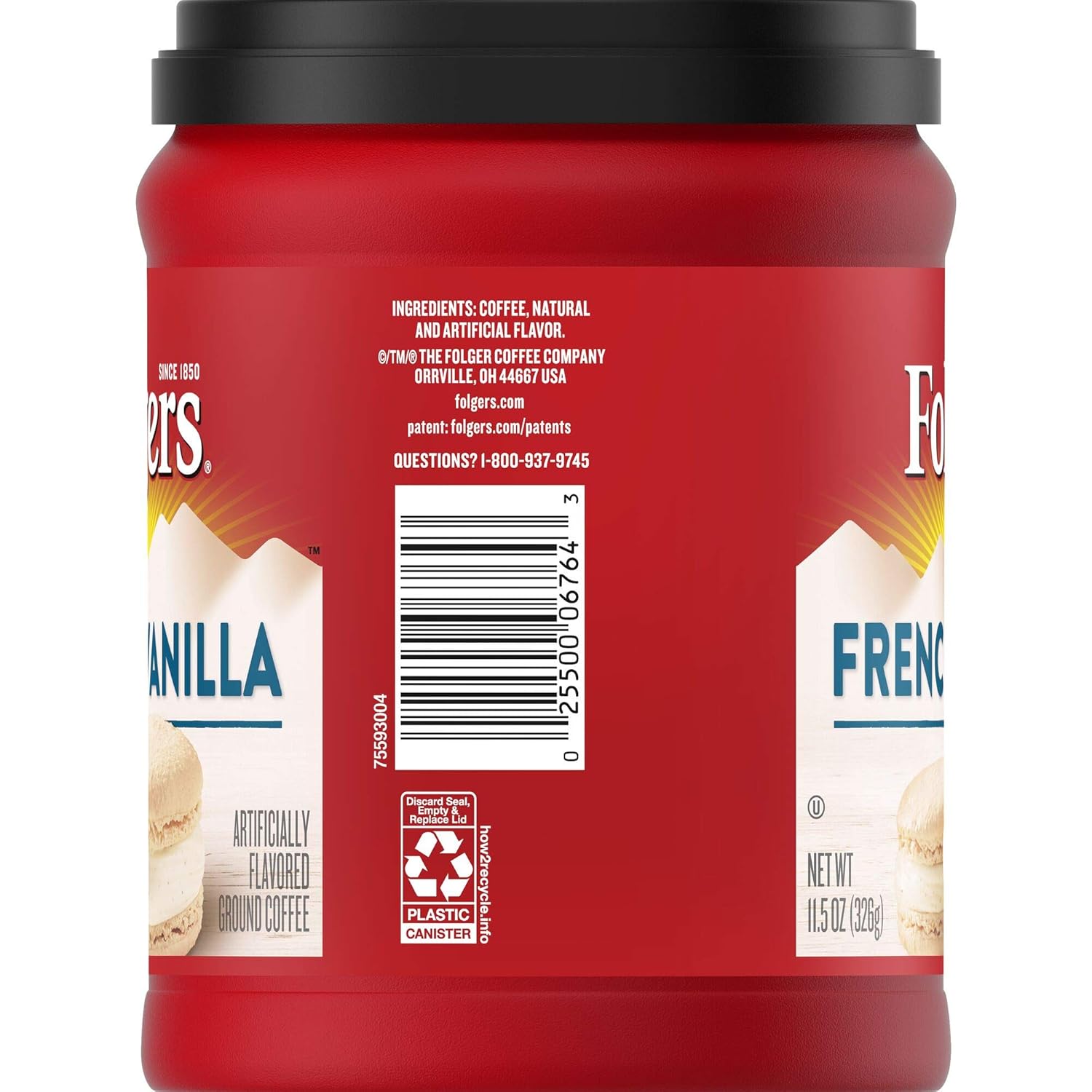 Folgers French Vanilla Flavored Ground Coffee, 11.5 Ounces - View 4