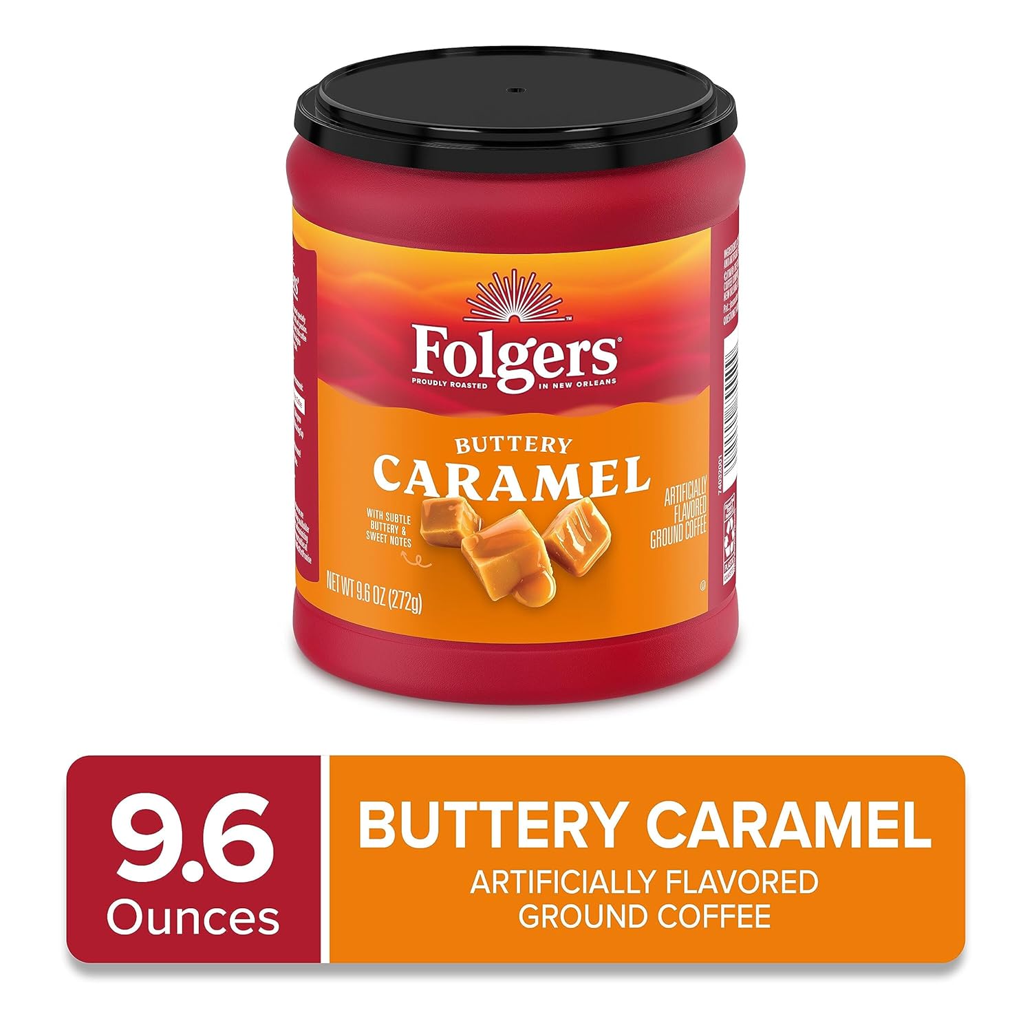 Folgers Buttery Caramel Flavored Ground Coffee, 9.6 Ounce - View 2